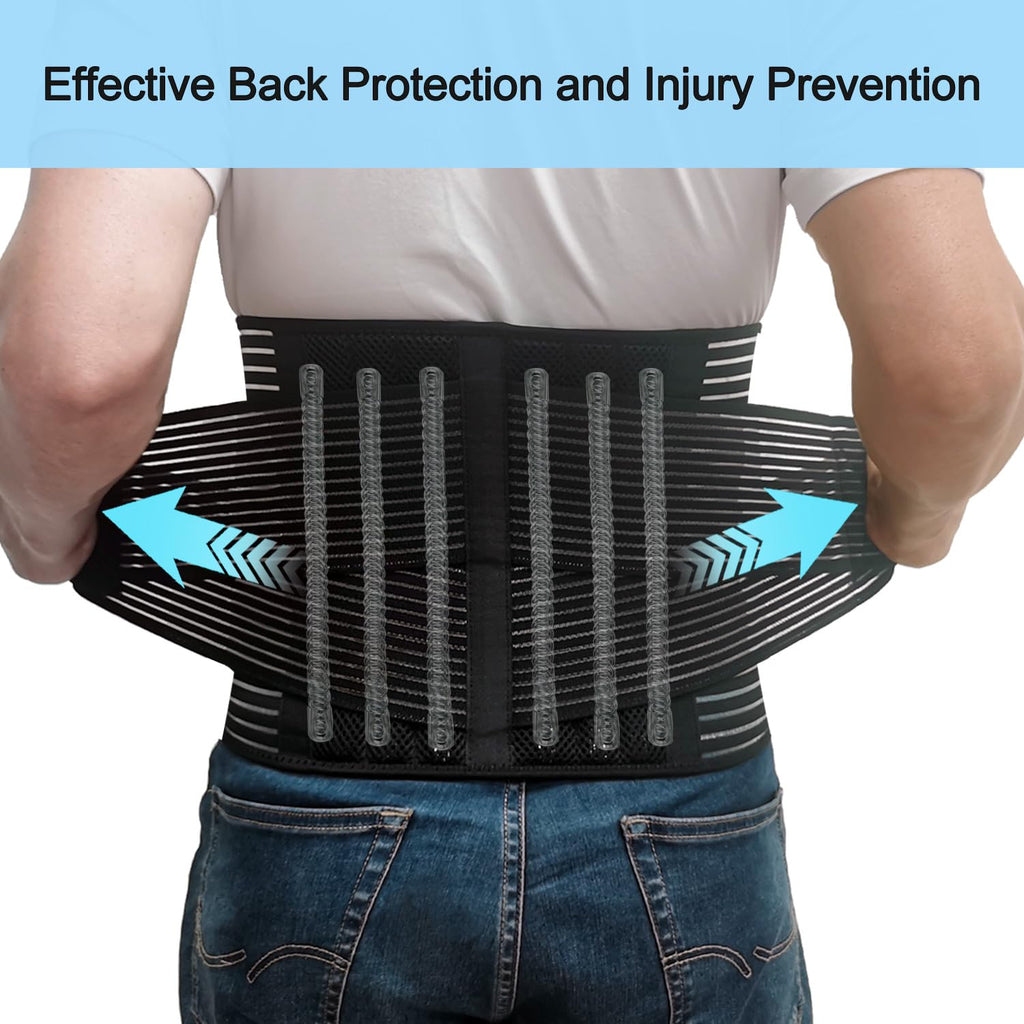 TESETON Back Brace for Men and Women, Lumbar Support Belt for Lower Back Pain

