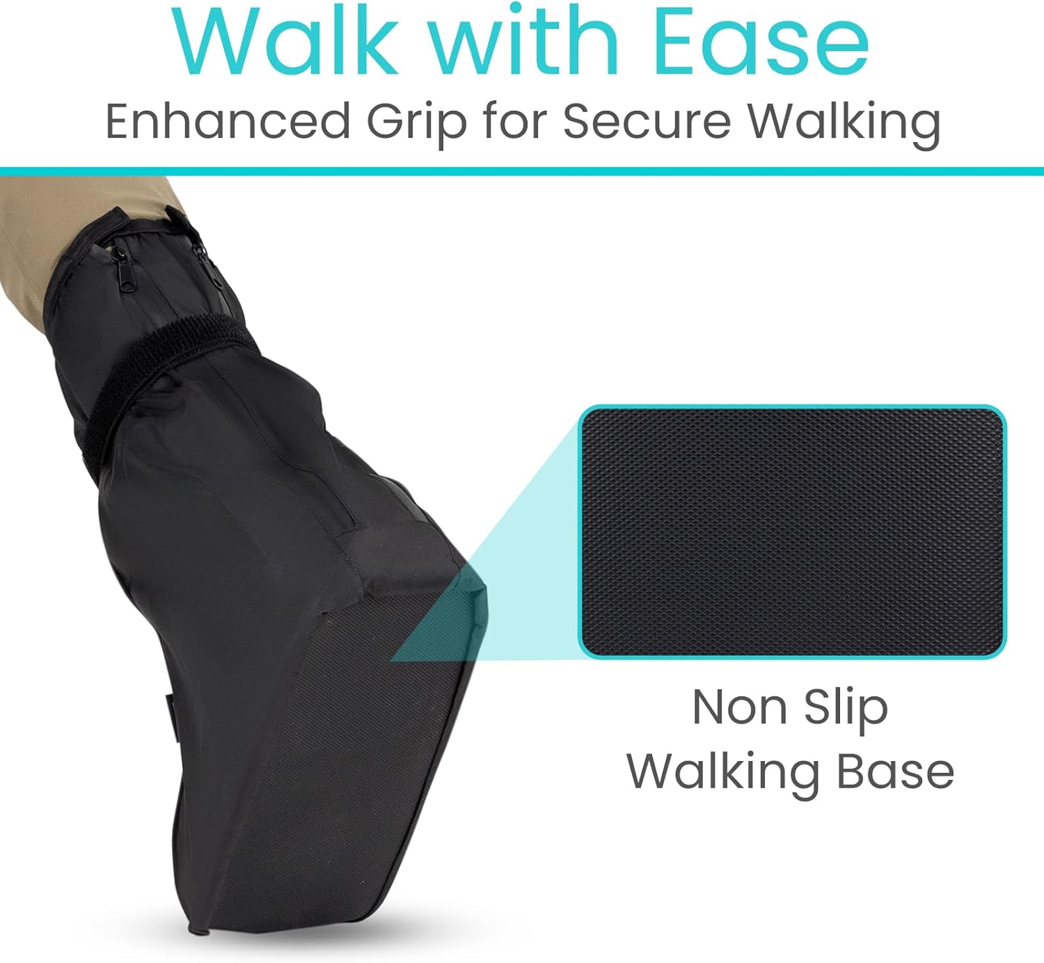 Vive Walker Boot Cover Waterproof for Brace, Cast, Rain and Snow, Non-Slip

