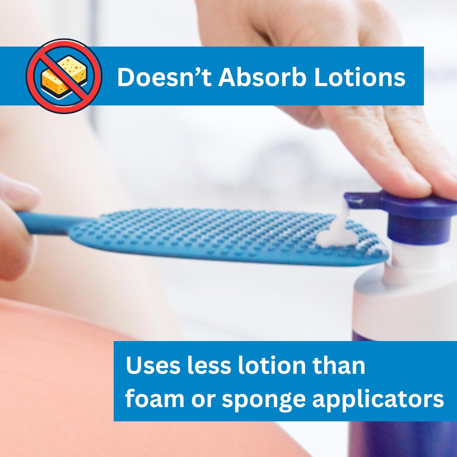 Bendable Lotion Applicator for Back & Body with Microfiber Mitt


