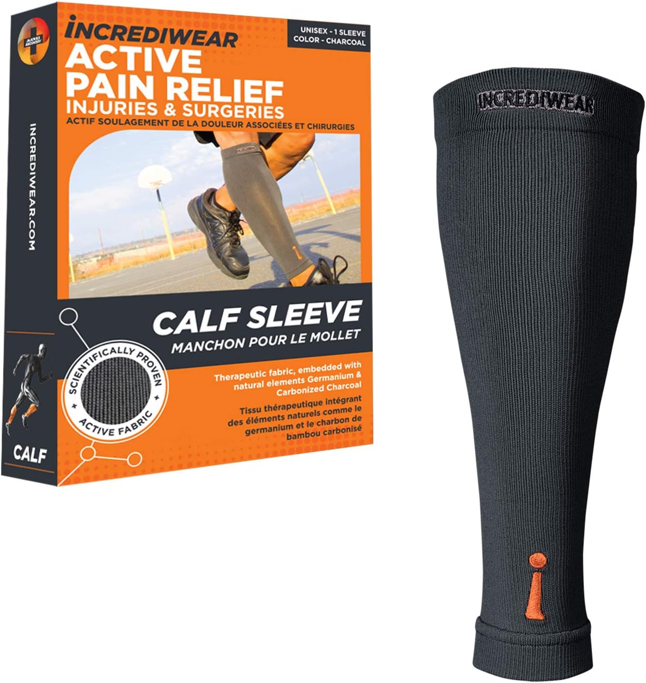 Incrediwear Calf Compression Sleeve for Men and Women for Muscle Pain Relief

