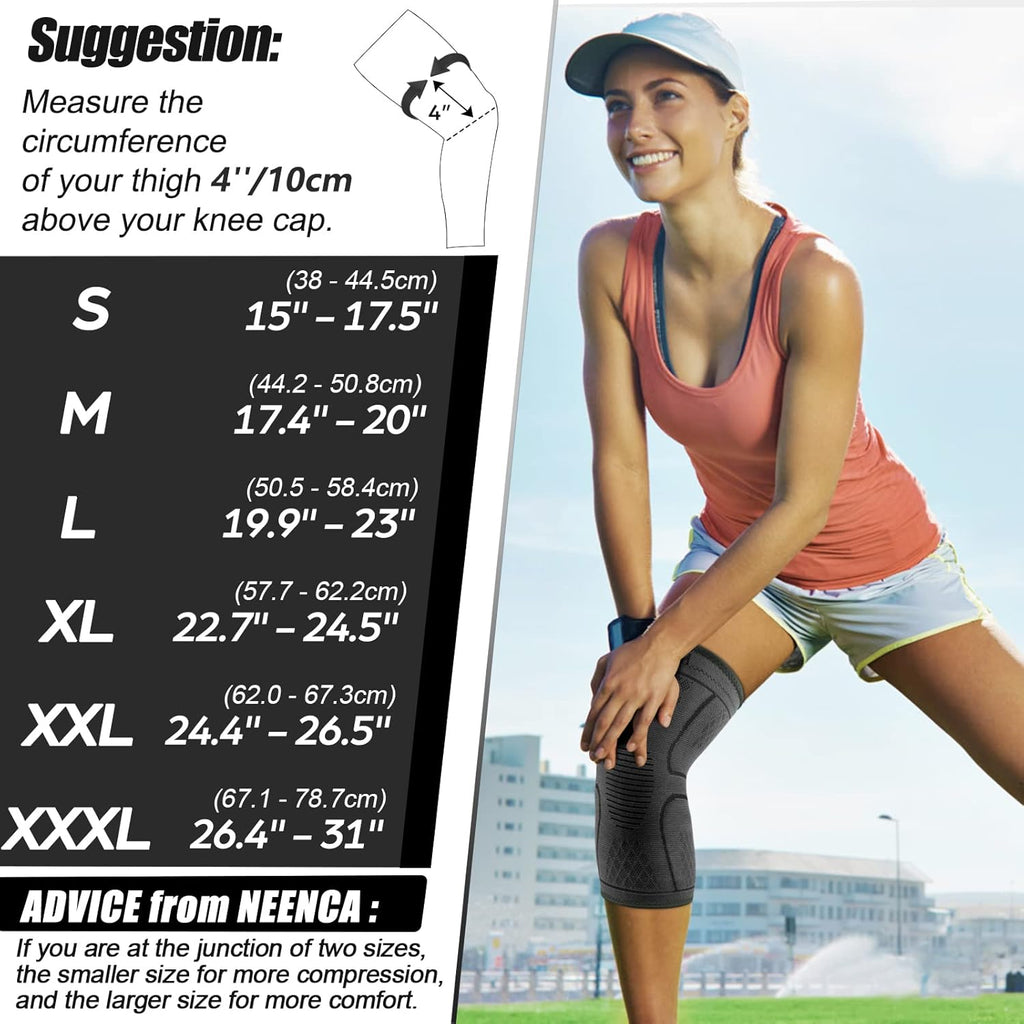 NEENCA Compression Knee Sleeves for Knee Pain Relief, Sports Knee Support

