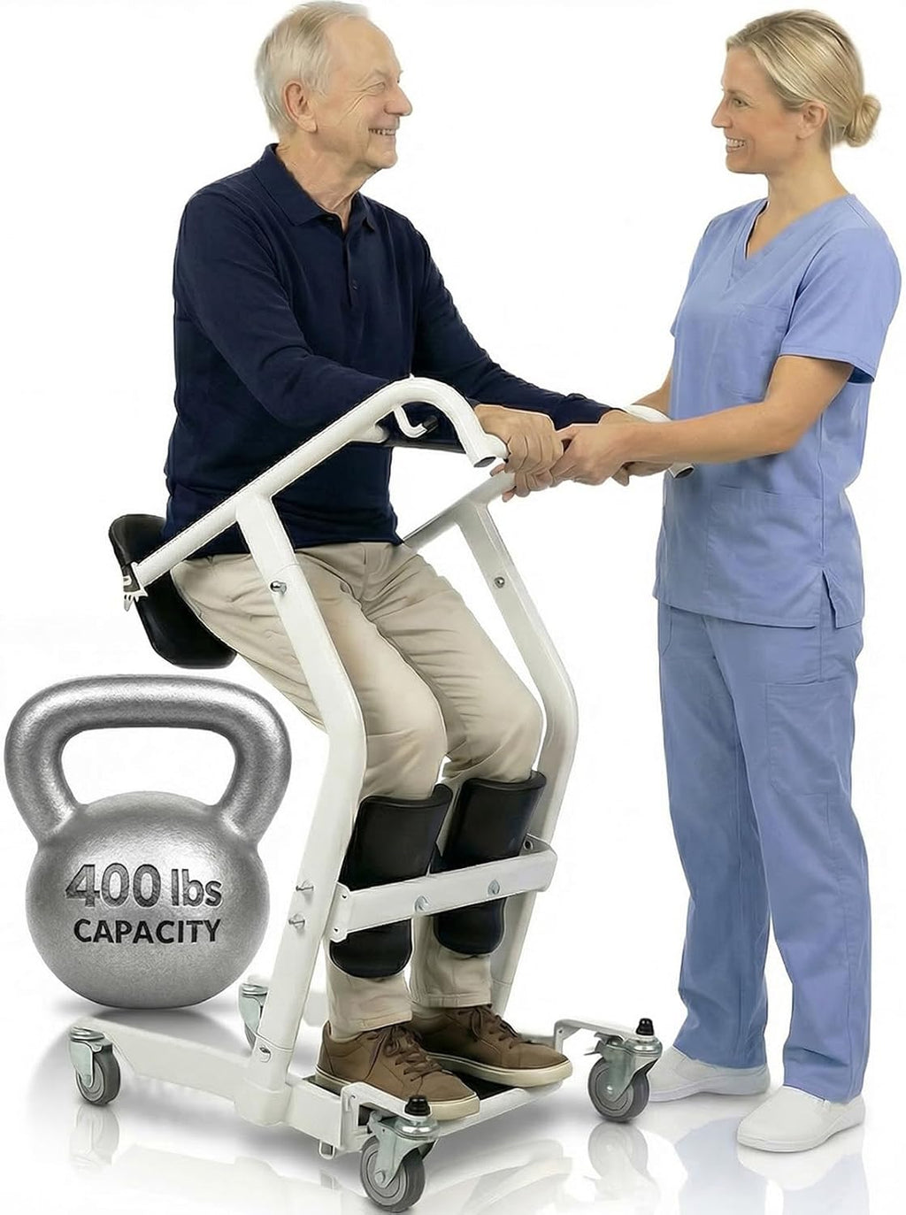 Vive Mobility Patient Mobility Assist Device with Cushioned Seat and Swivel Casters

