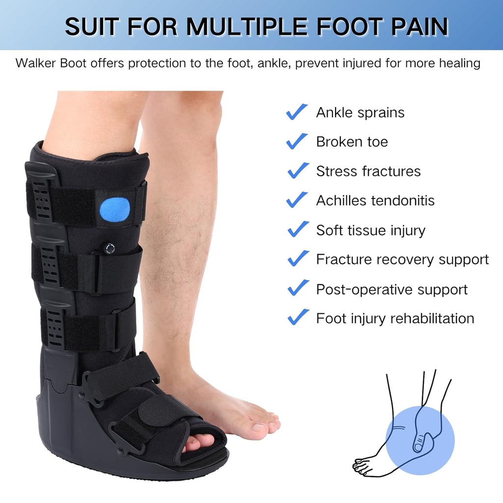 Tall Air Cam Fracture Boot Orthopedic Walker Boot for Broken Foot and Sprained Ankle

