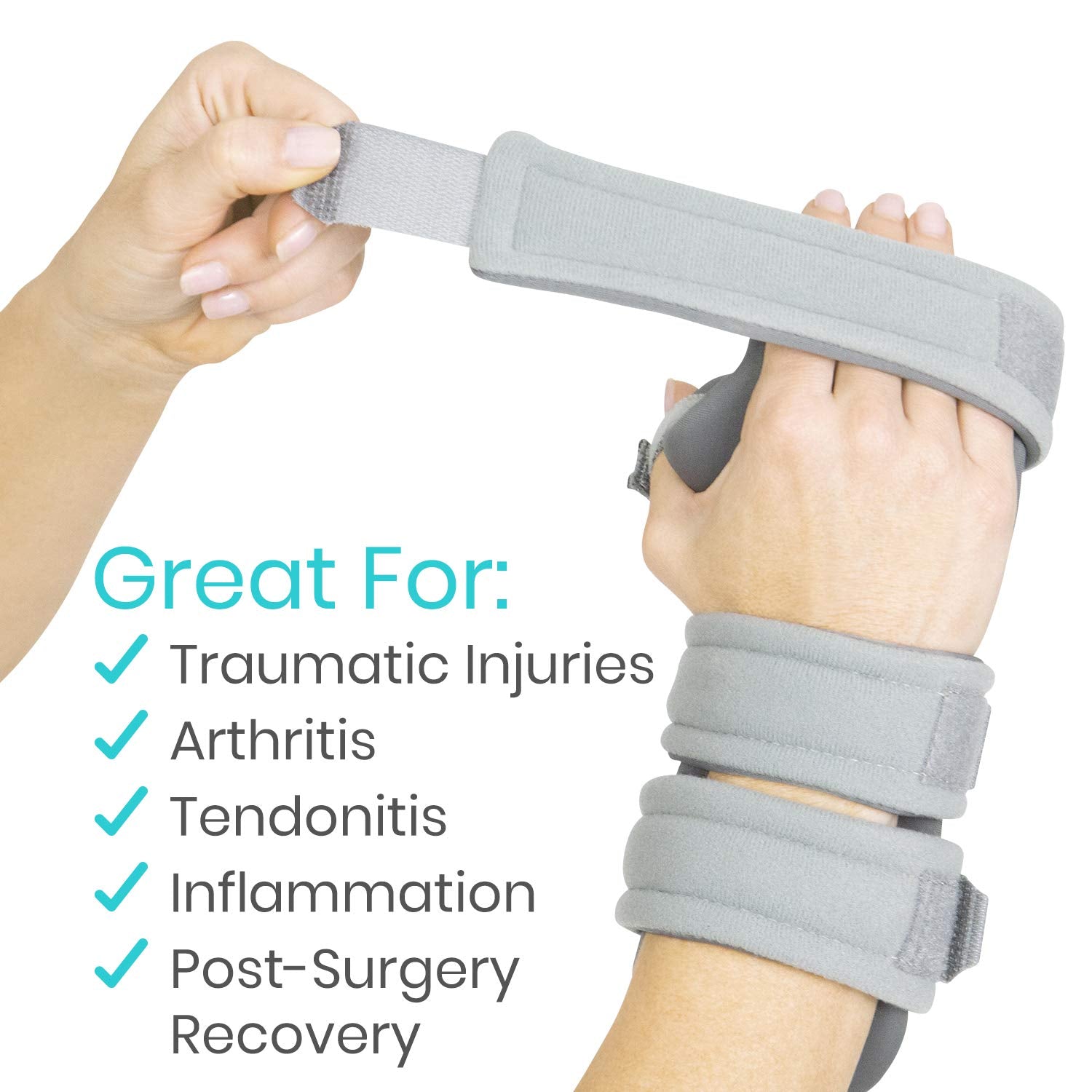 Vive Resting Hand Splint Thumb Stabilizer Wrist Finger Brace for Arthritis Pain

