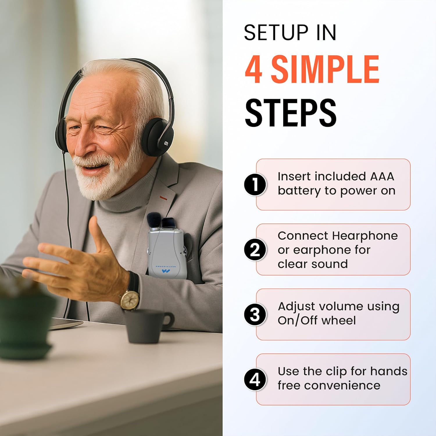 Williams Sound Pocketalker Ultra Personal Sound Amplifier with Headphones

