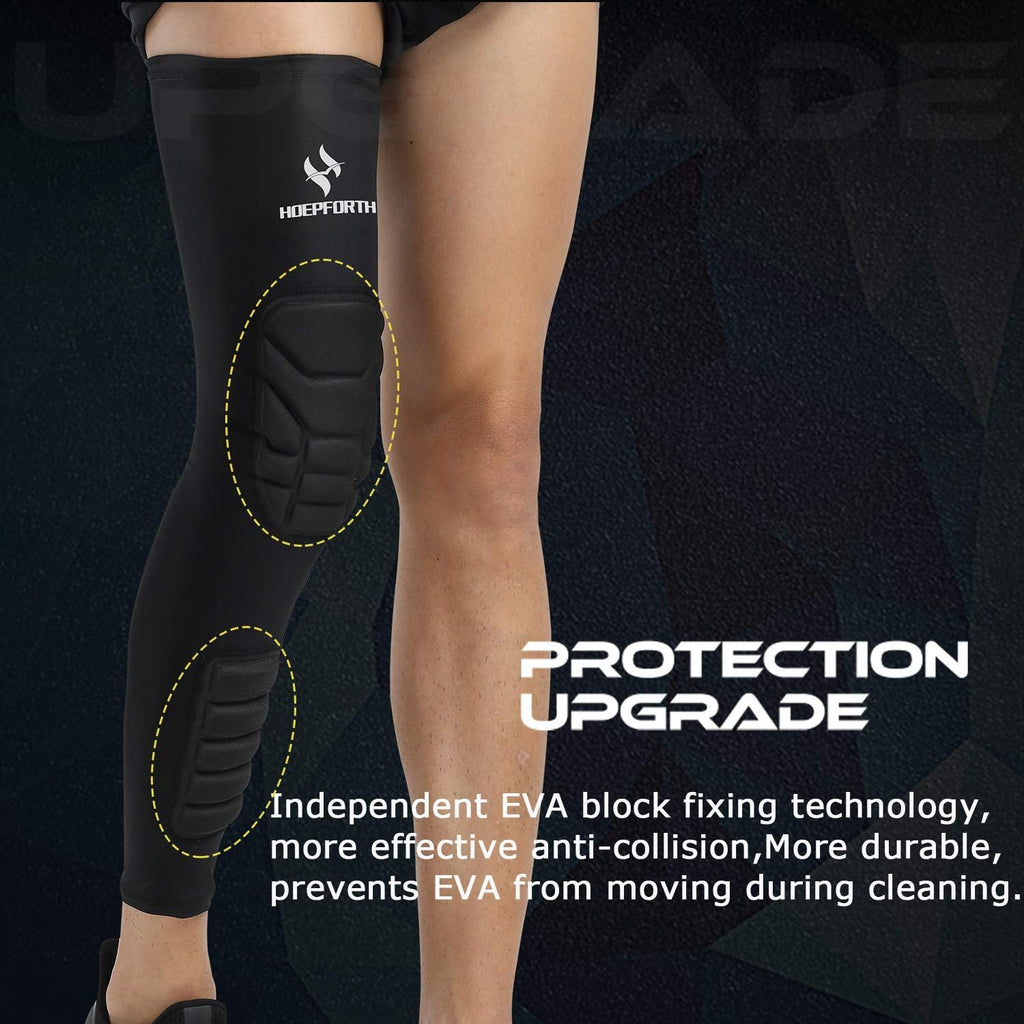Compression Leg Sleeve with EVA Shin Protection, 2-Pack

