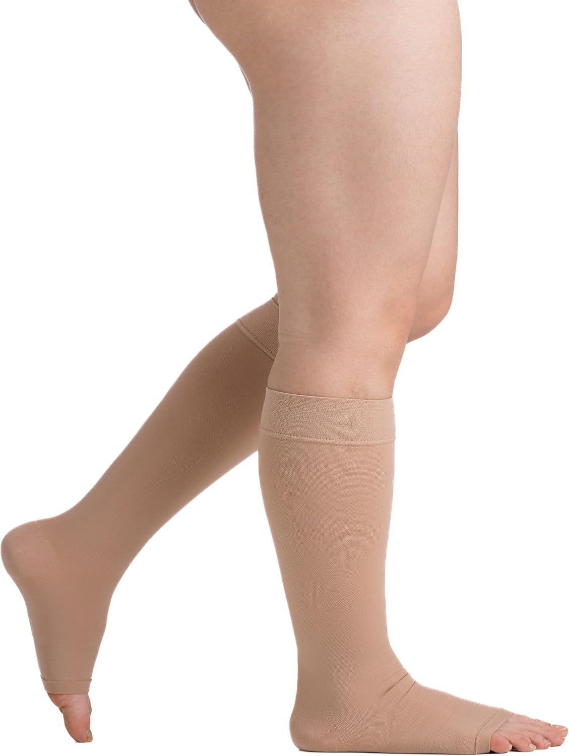 EvoNation Knee-High Open Toe Graduated Compression Socks 20–30 mmHg

