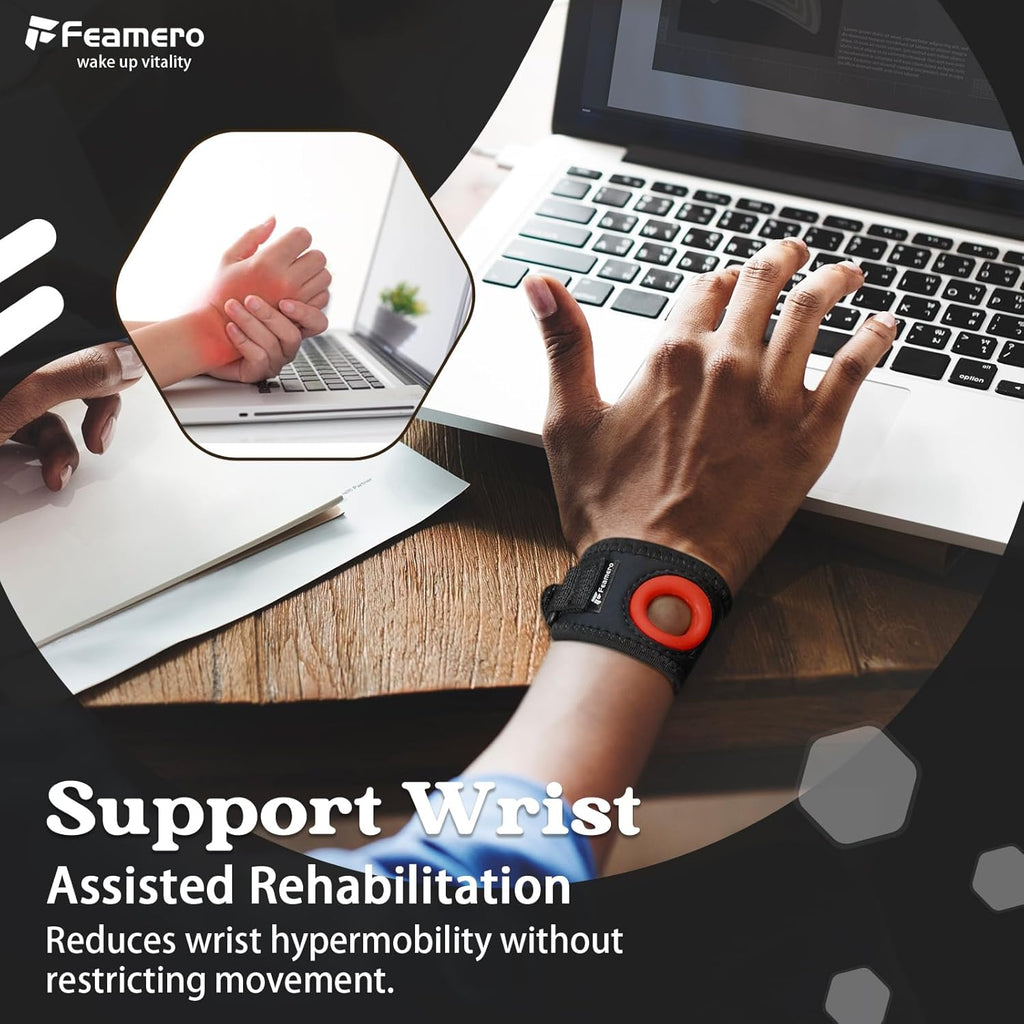 FEAMERO TFCC Wrist Brace Ulnar Compression Support for Ulnar Sided Wrist Pain

