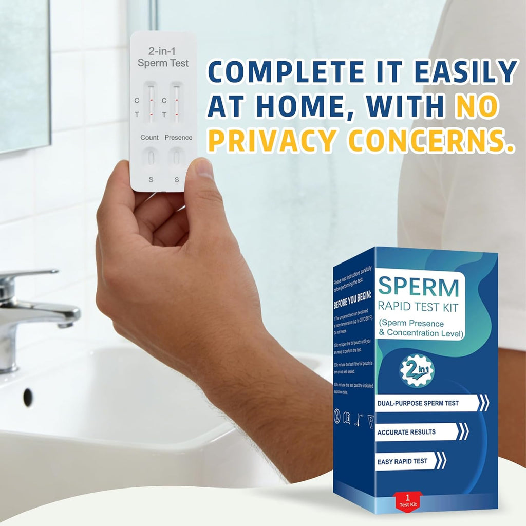 Sperm Fertility Screening Kit 2-in-1 At-Home Semen Analysis for Men

