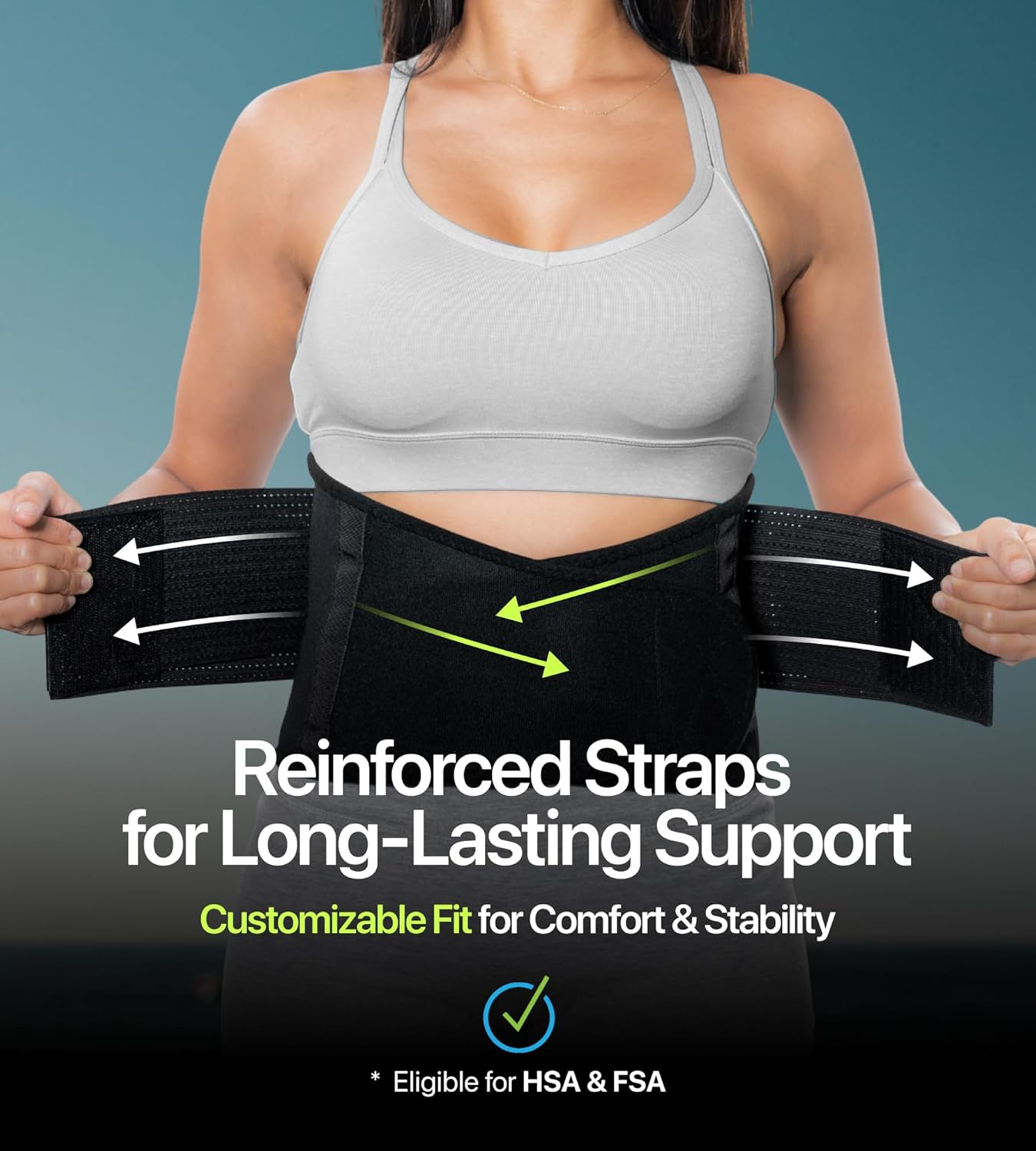 Plus Size Lower Back Brace for Lumbar Support, Adjustable Sciatica Support

