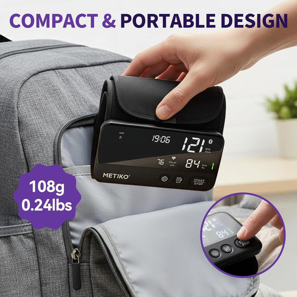 Upper Arm Bluetooth Blood Pressure Monitor, App-Enabled Digital BP Machine

