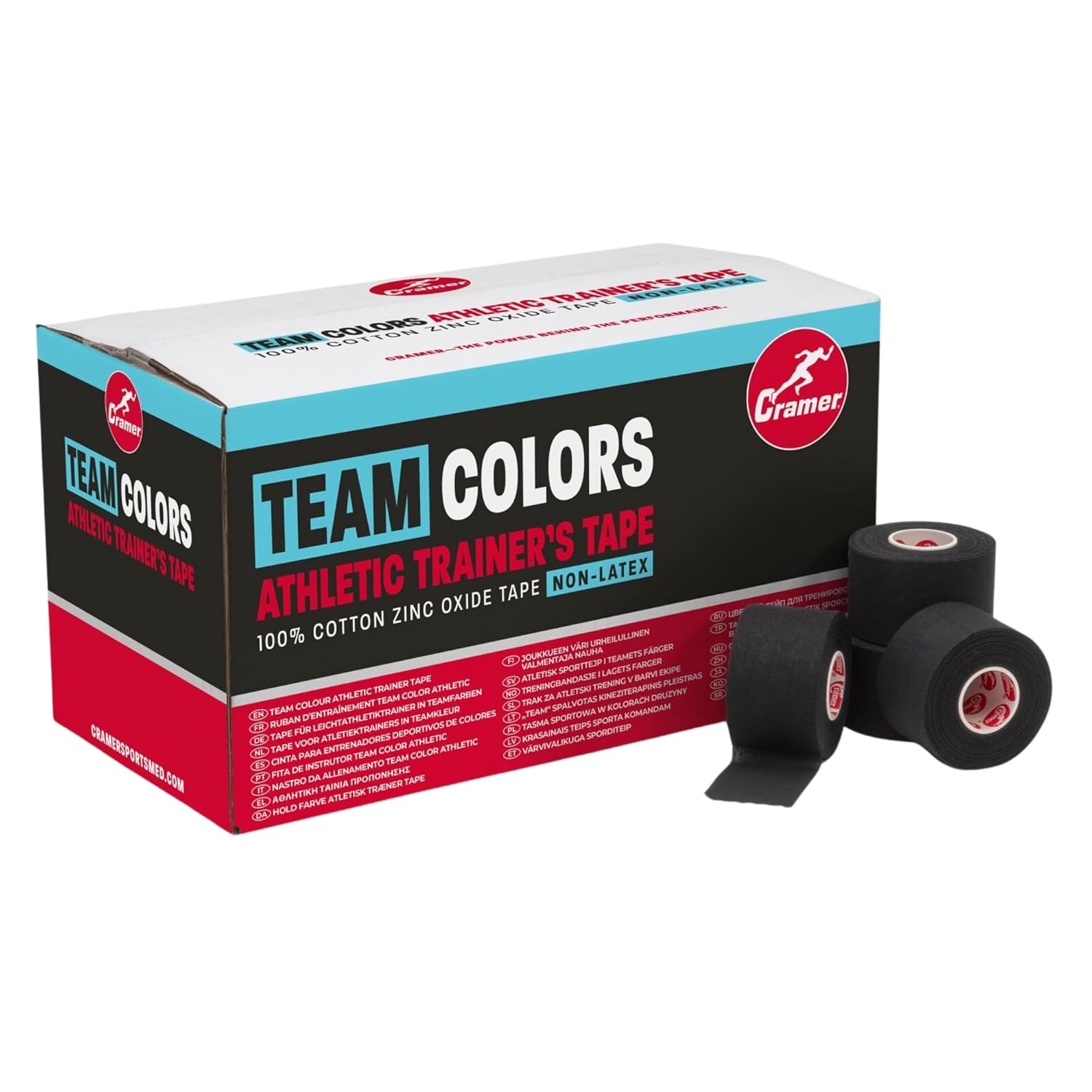 Cramer Athletic Tape Latex-Free, 1.5 in x 15 yd, Tearable Sports Wrap Tape

