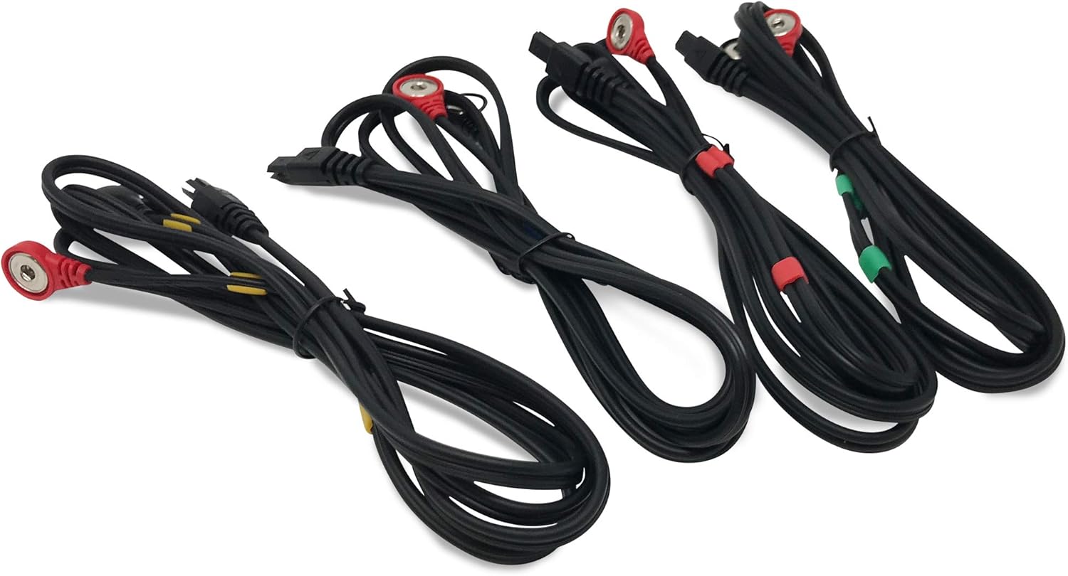 Discount TENS Replacement Lead Wires for Electrotherapy Electrode Connectors (4-Pack)

