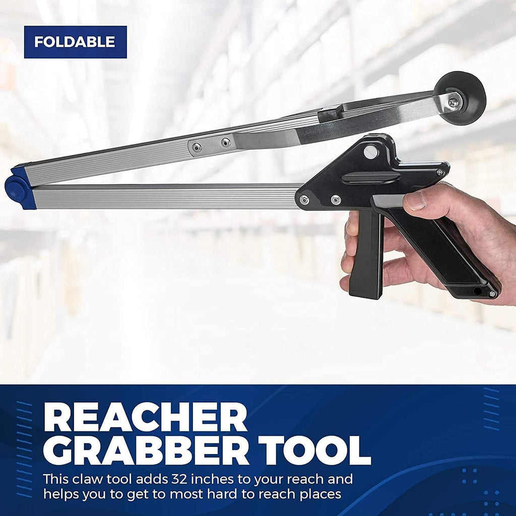 MEDca Foldable Reacher Grabber Tool with Suction Cup Tip for Easy Reaching

