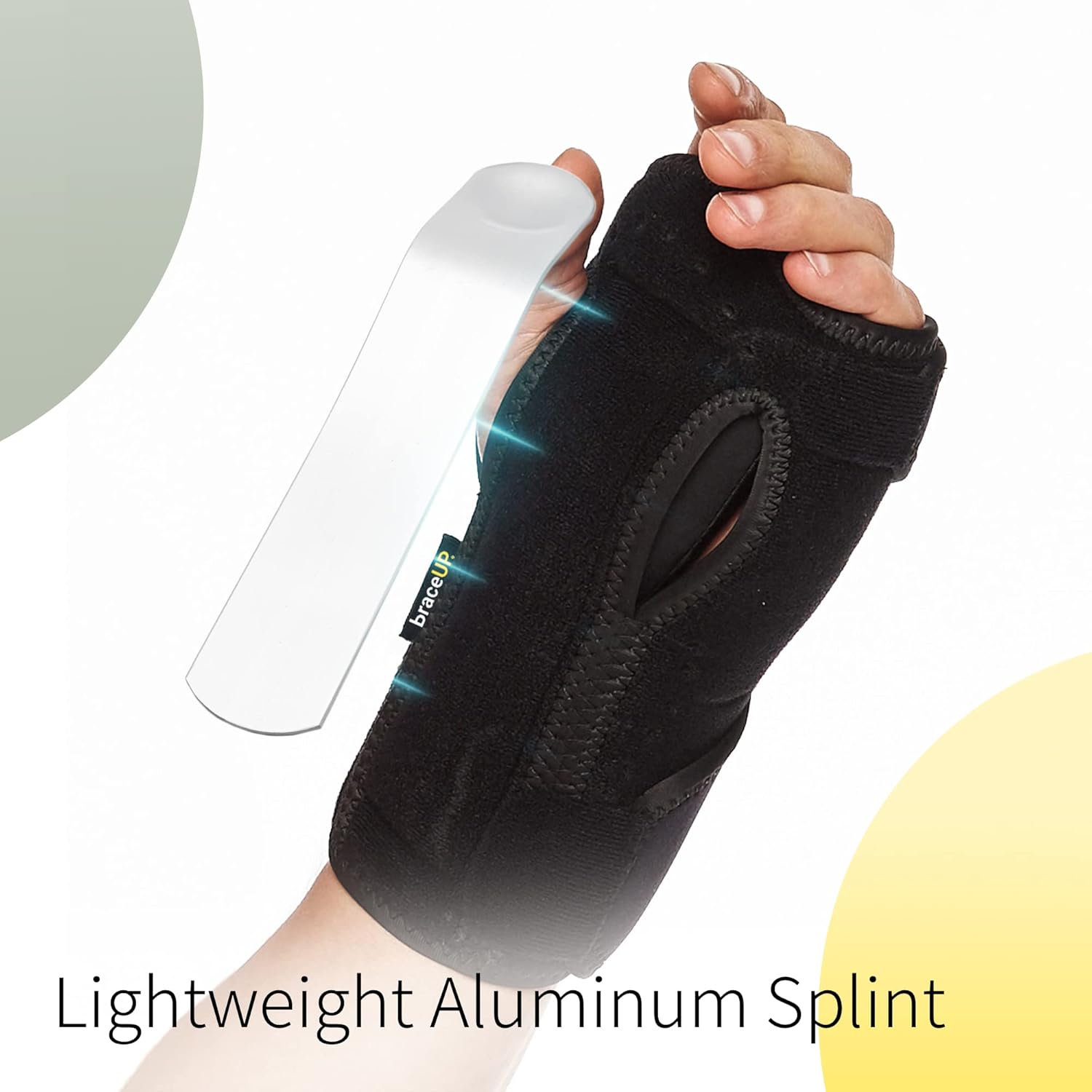 BraceUP Carpal Tunnel Wrist Brace Night Support Splint with Cushioned Pads

