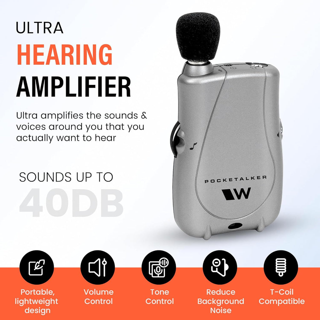 Williams Sound Pocketalker Ultra Personal Sound Amplifier with Headphones

