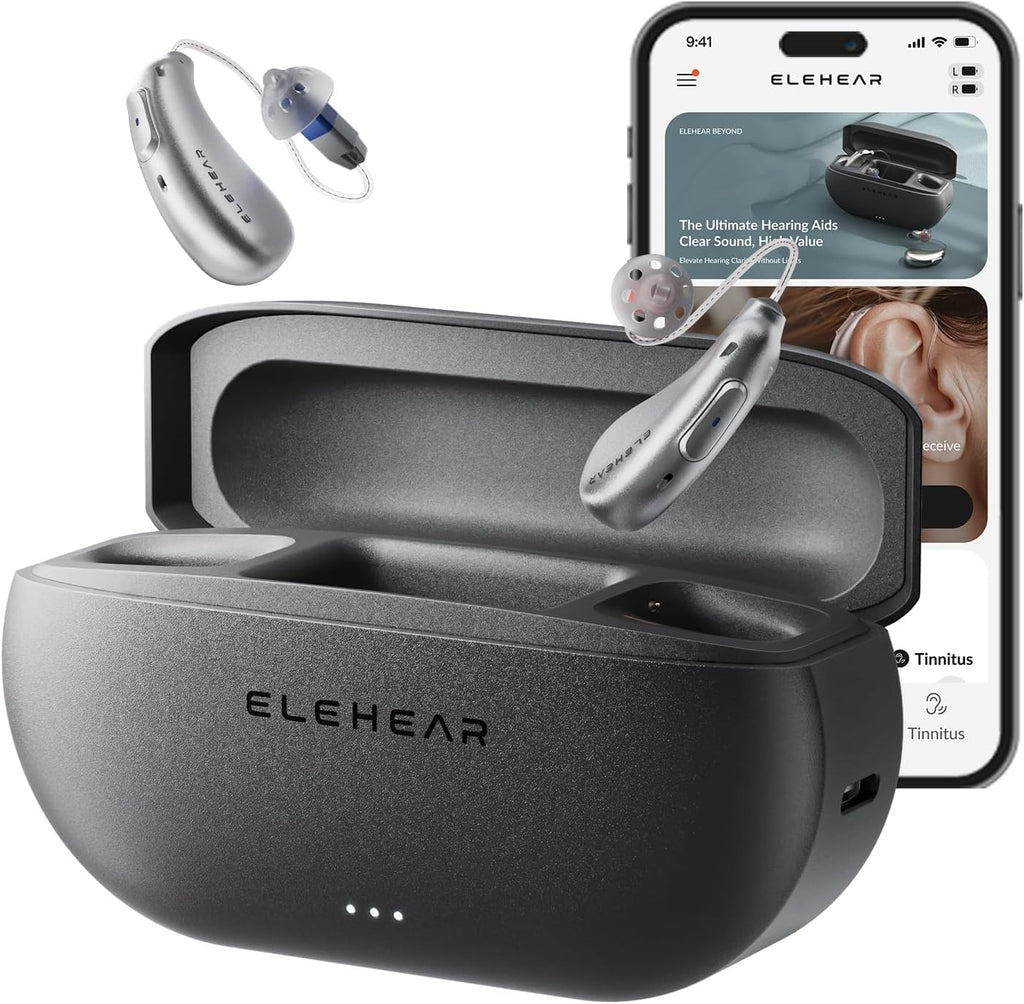 ELEHEAR-Beyond OTC Hearing Aids, AI Speech Enhancement, Bluetooth 5.3, Rechargeable

