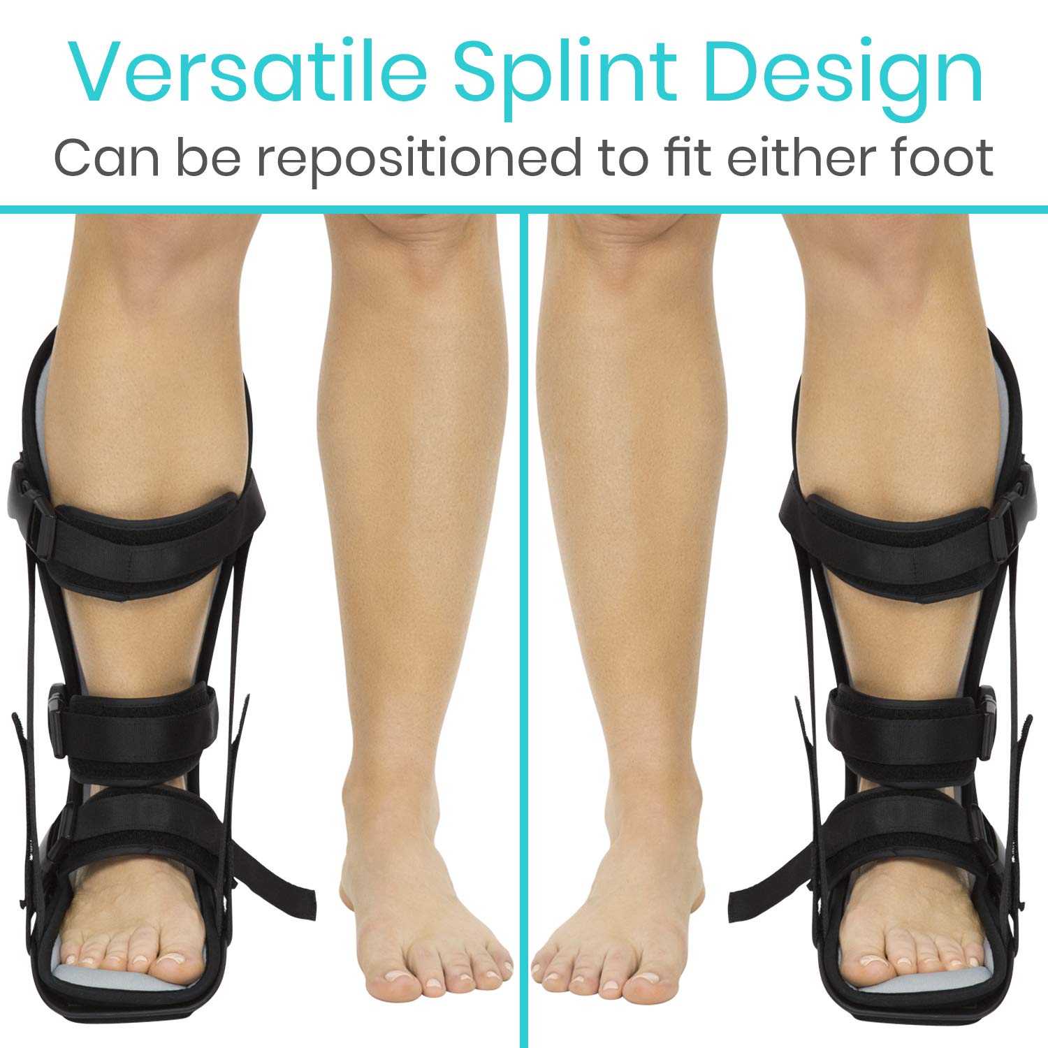 Vive Plantar Fasciitis Night Splint, Achilles Support Brace with Adjustable Straps

