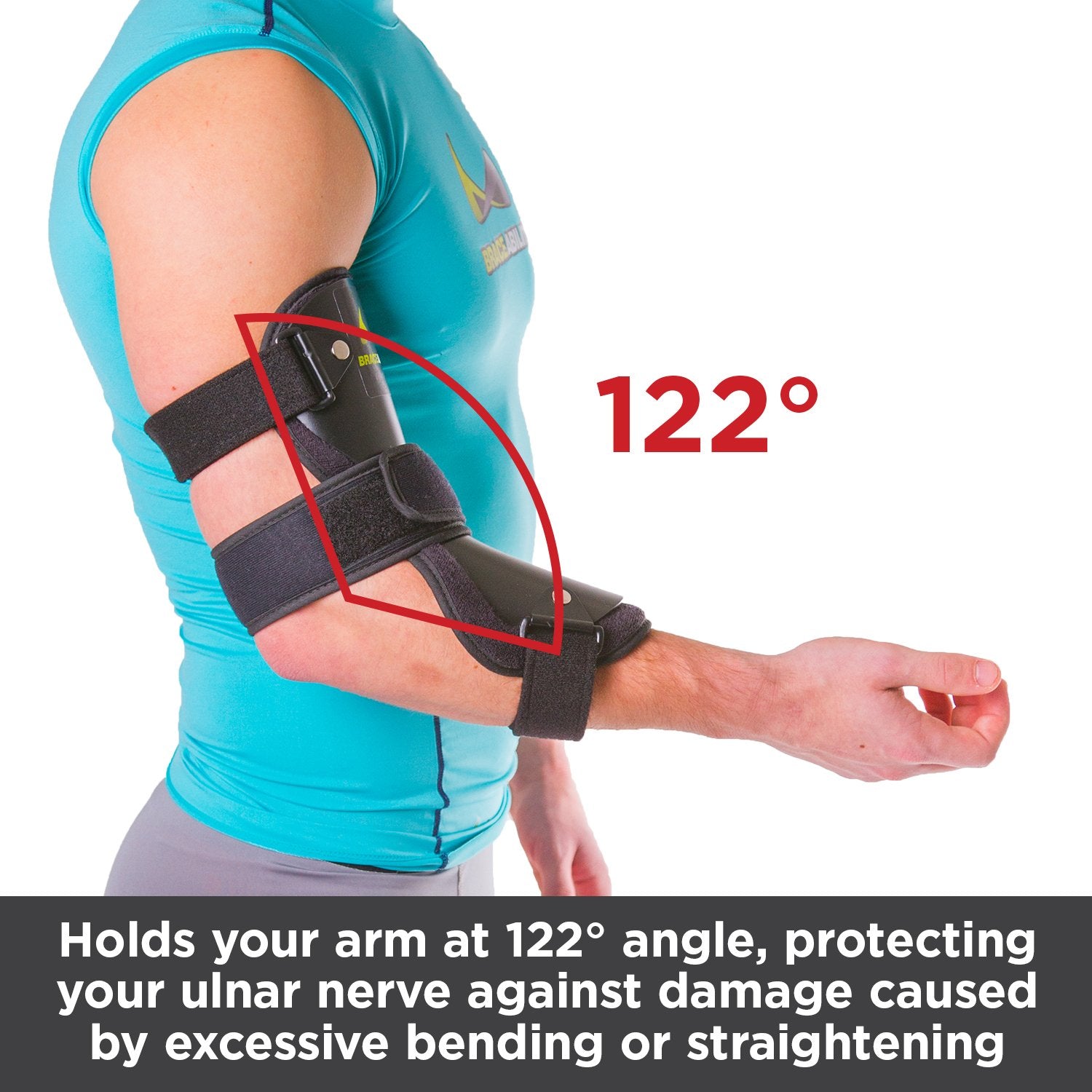 BraceAbility Cubital Tunnel Elbow Brace Splint for Ulnar Nerve Pain Relief

