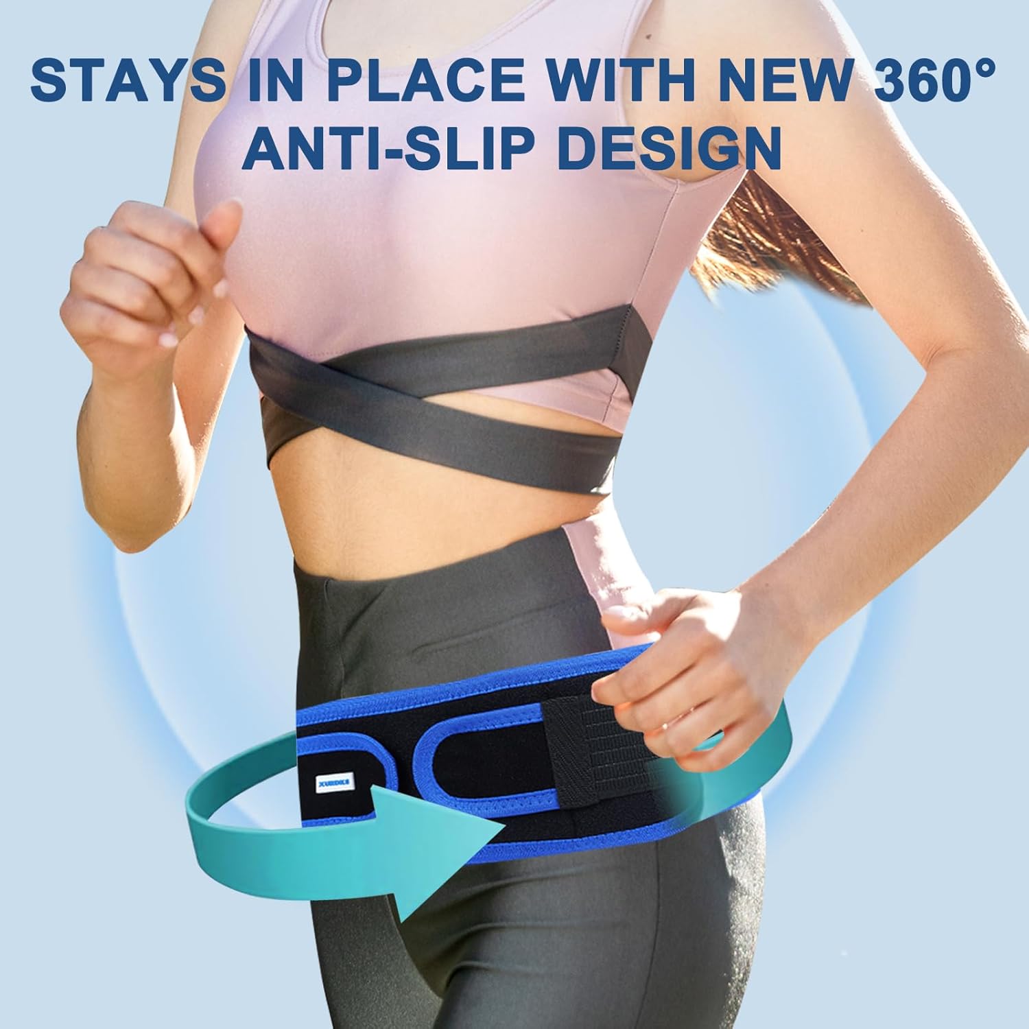 XURDKS Sacroiliac SI Joint Belt, Pelvic Support for Lower Back, Anti-Slip Straps

