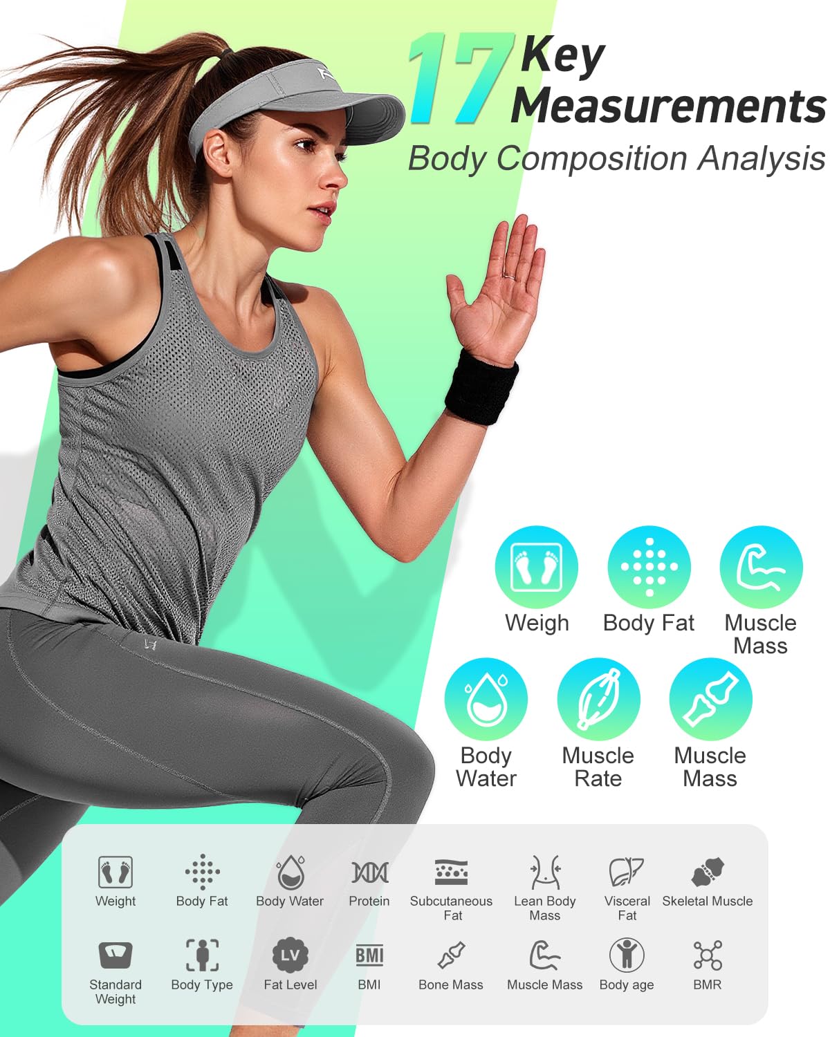 INSMART Body Fat Scale Digital Bathroom Weight Scale with Bioelectrical Impedance

