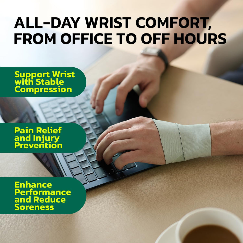 aoFIT Adjustable Wrist Brace for Carpal Tunnel and Tendonitis Support, Anti-Slip

