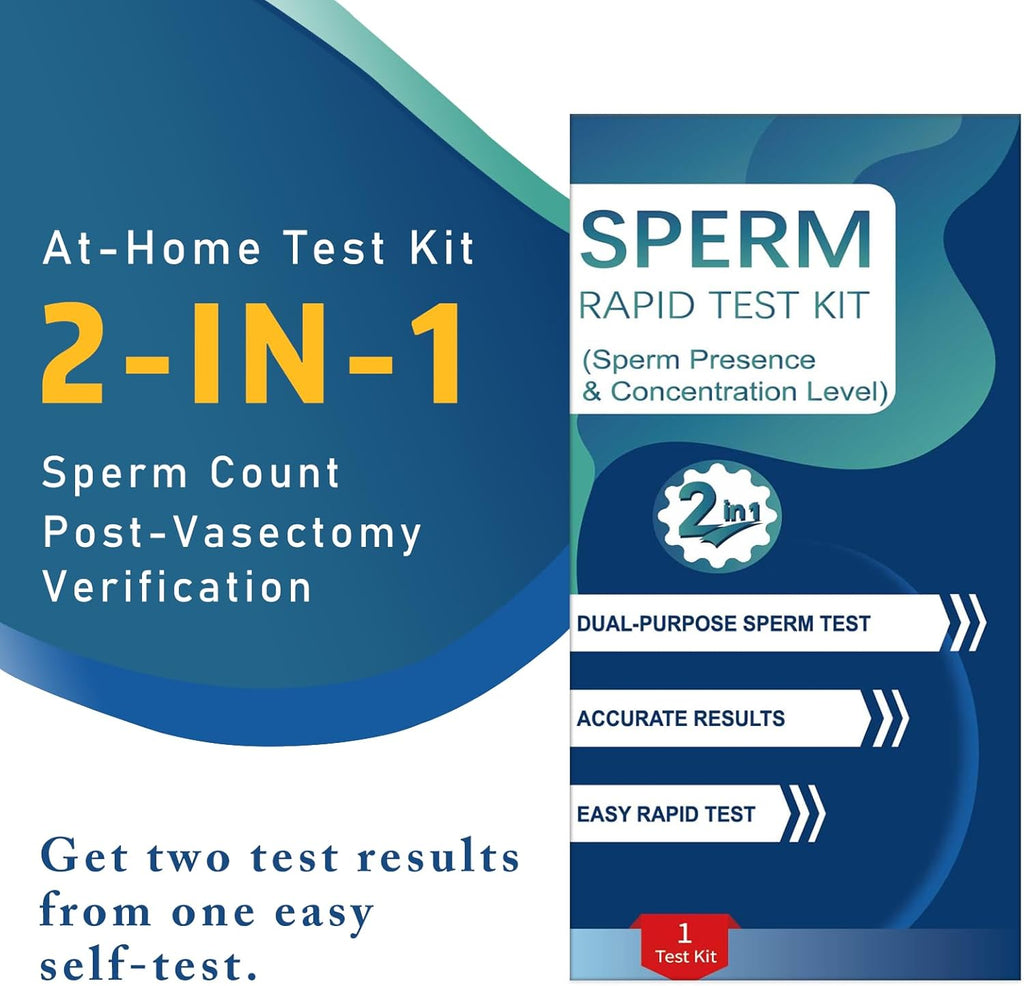 Sperm Fertility Screening Kit 2-in-1 At-Home Semen Analysis for Men


