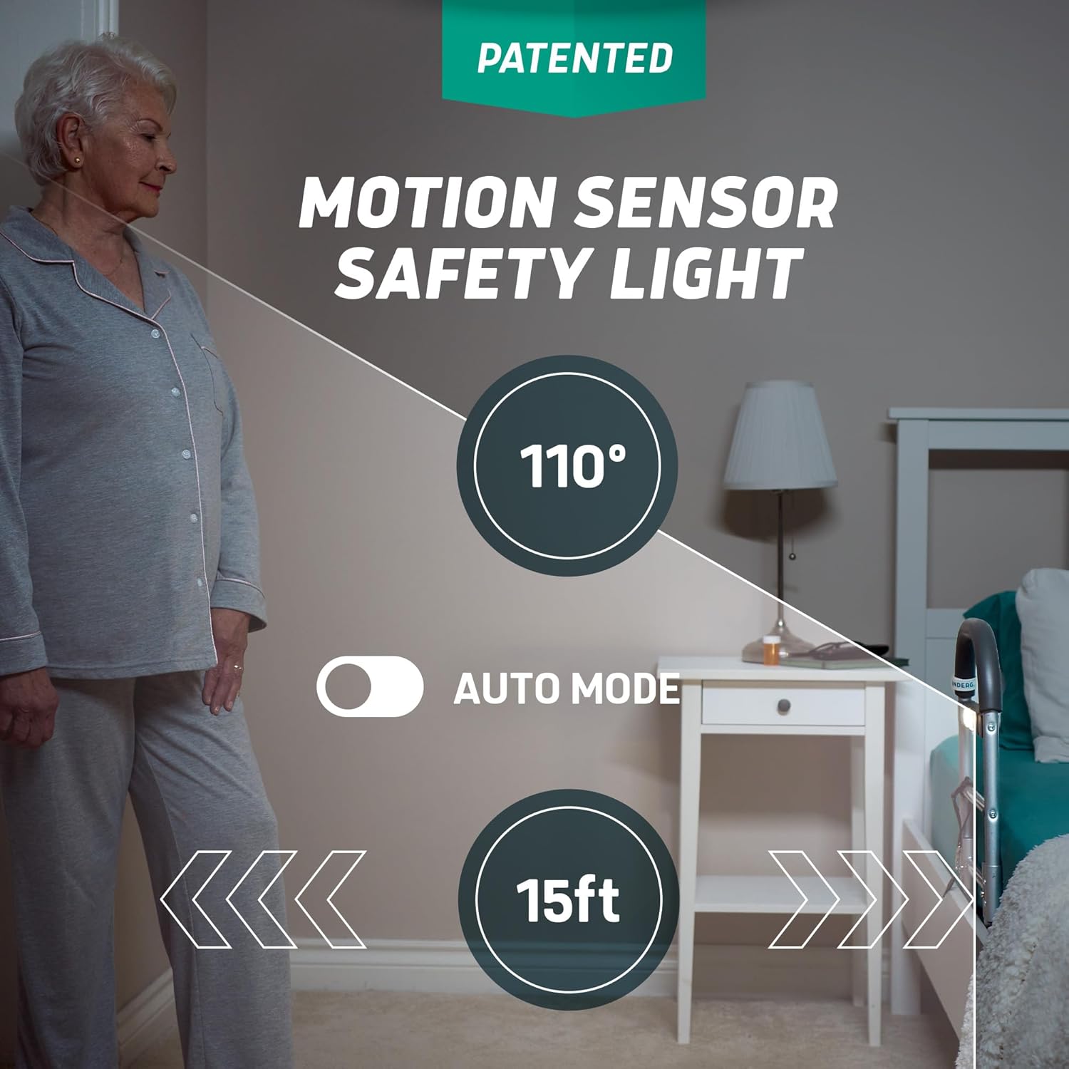 Lunderg Bed Assist Rail for Seniors Non-Slip Grab Bar Easy Install Bed Rails

