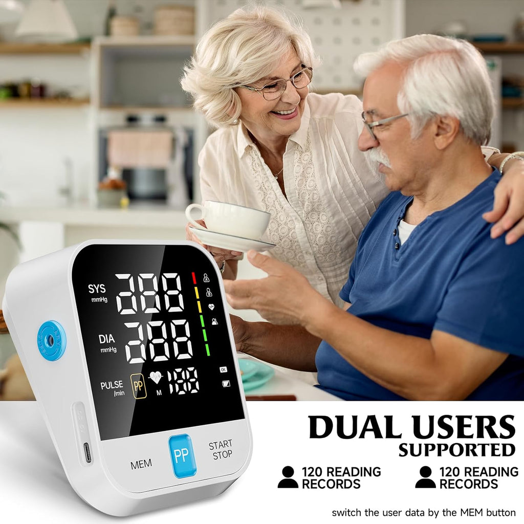 Zerabati Upper Arm Automatic Digital Blood Pressure Monitor with LED Display

