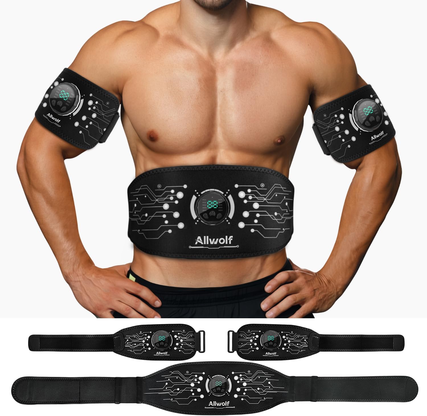 Ab Stimulator Muscle Toner Abdominal Toning Fitness Belt for Men and Women

