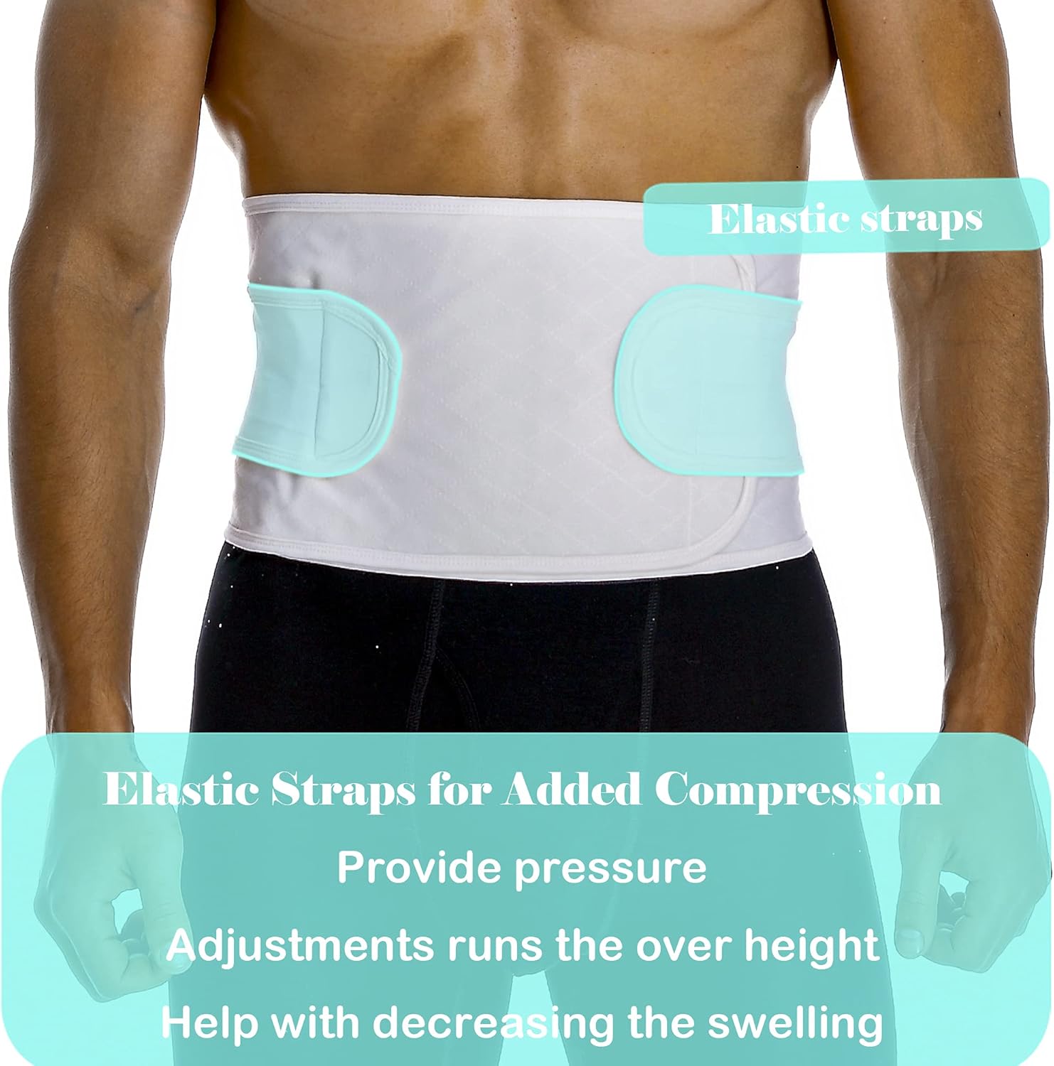 Hernia Belt for Men Abdominal Support Surgical Belly Binder Stomach Wrap

