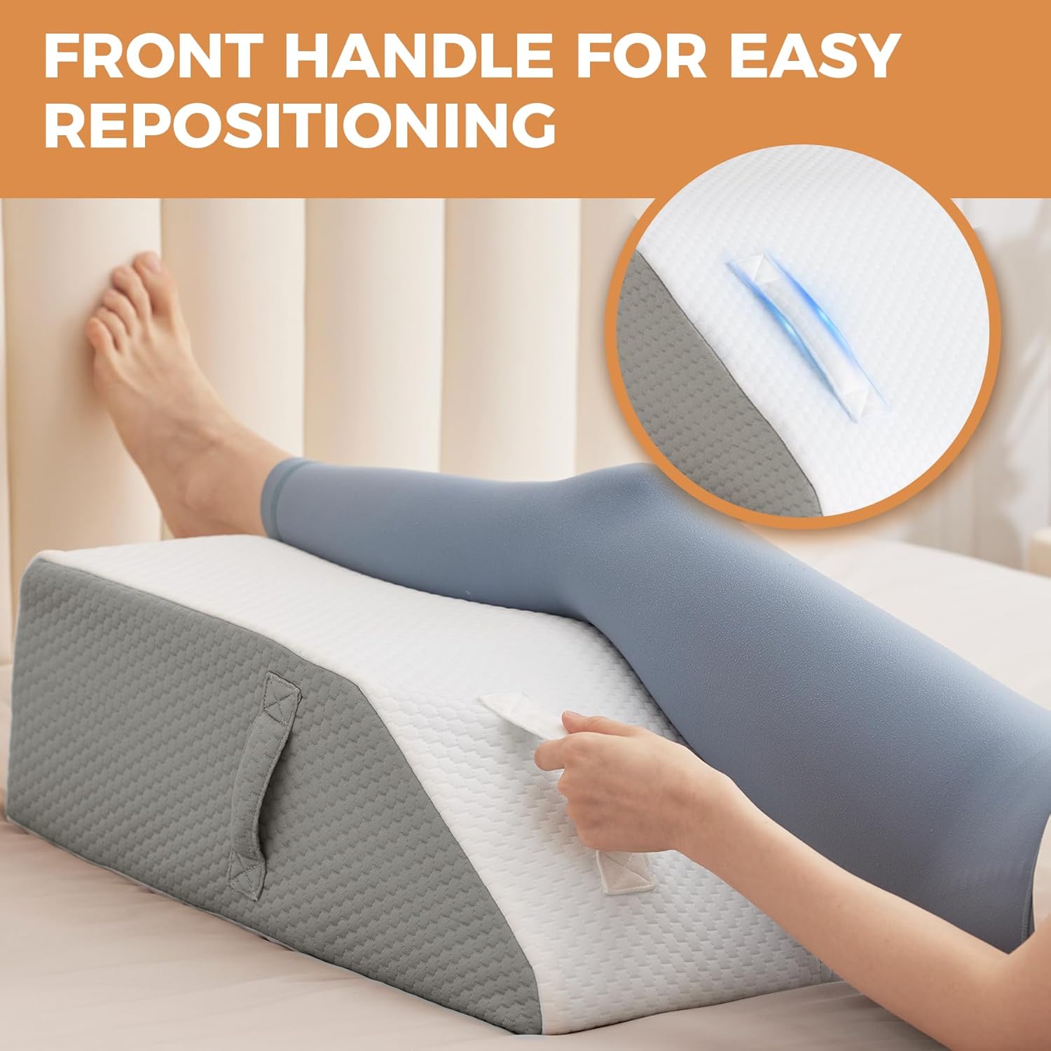 BIEEZZK Memory Foam Elevating Wedge for Blood Circulation, Swelling Relief

