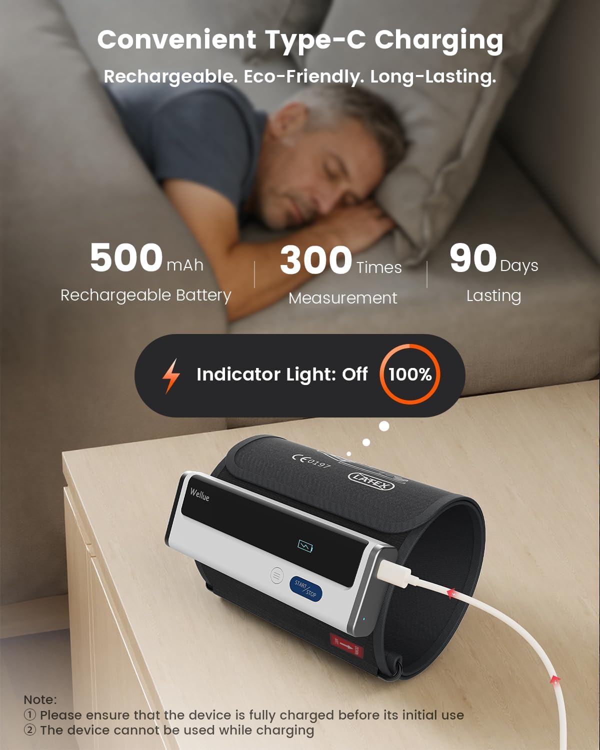 Wellue BP2A Upper Arm Blood Pressure Monitor with Bluetooth, Rechargeable App Sync

