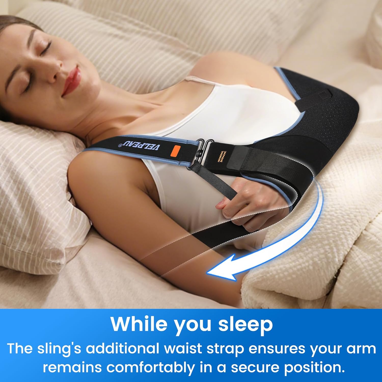 Velpeau Arm Sling Shoulder Immobilizer Rotator Cuff Support Brace for Left or Right

