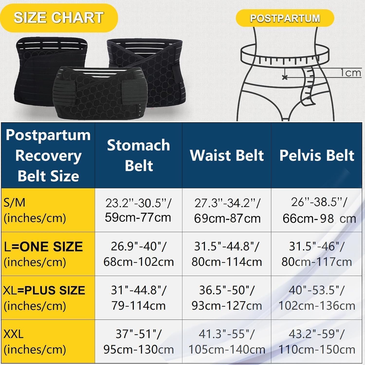 ChongErfei 3-in-1 Postpartum Belly Waist Pelvis Support Belt Shapewear Girdle

