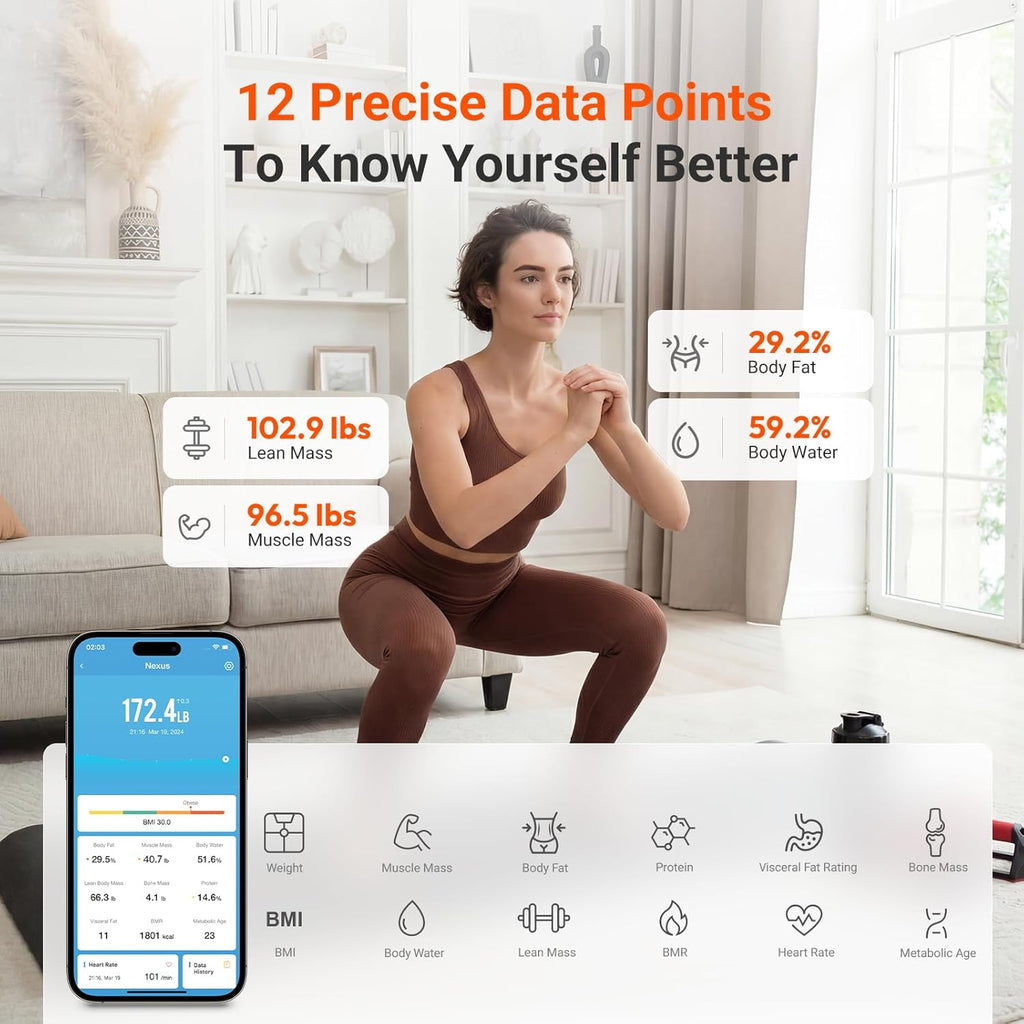 iHealth Nexus Smart Scale Bluetooth Body Composition Digital Bathroom Scale

