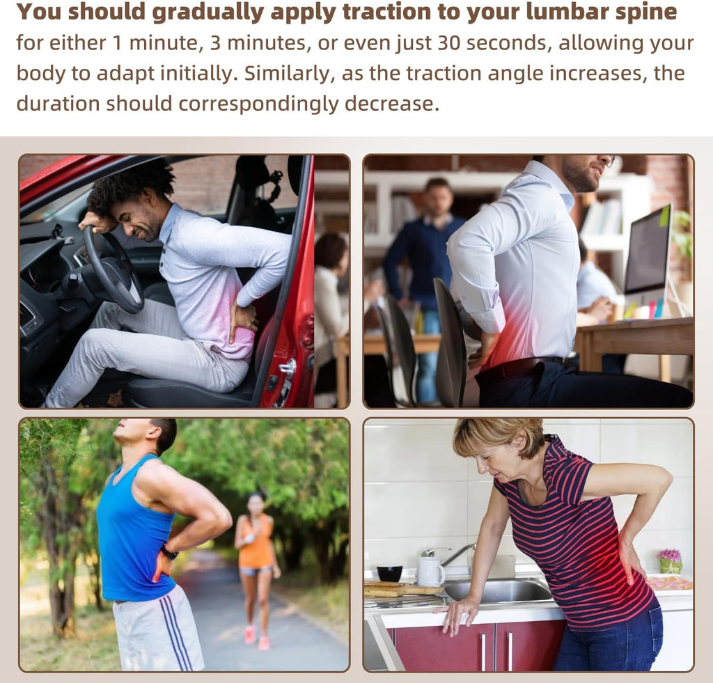 Electric Lumbar Traction Device with Airbag, Electrotherapy, Vibration & Heat

