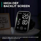Oklar Upper Arm Blood Pressure Monitor, One-Button BP Machine with LED Display

