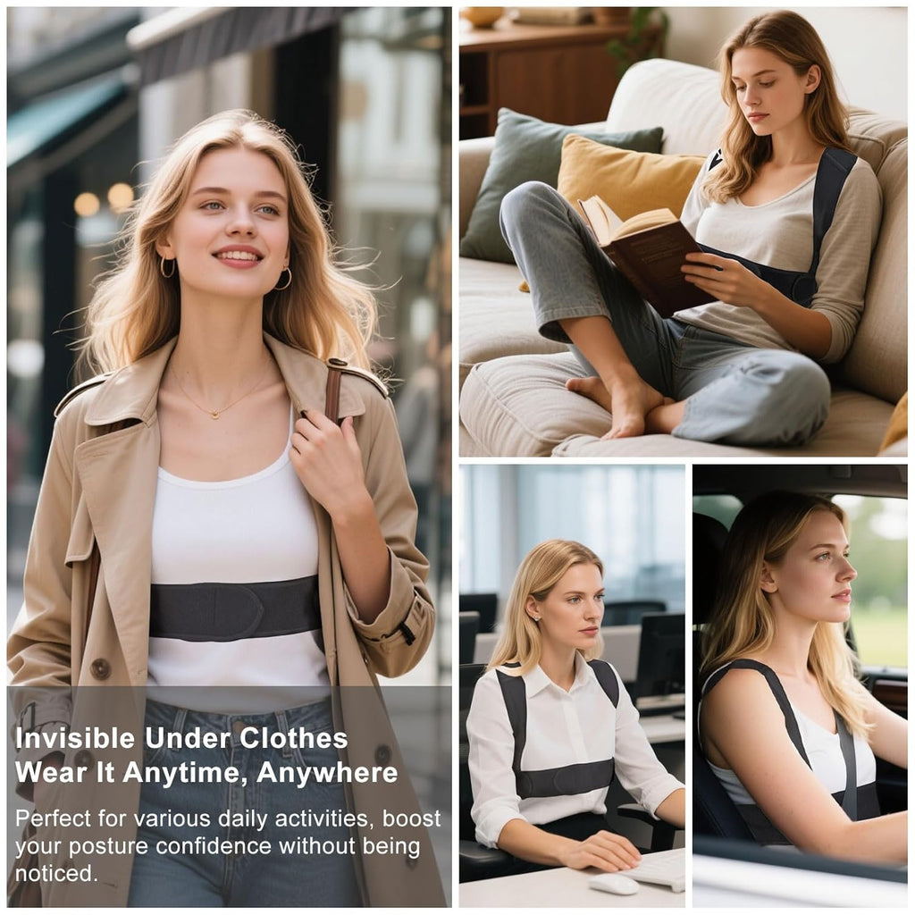 Women’s Posture Corrector Adjustable Back Straightener Breathable Back Brace

