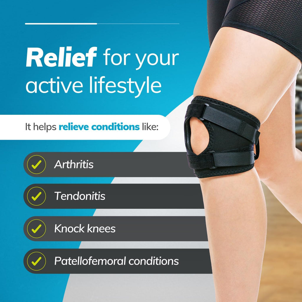 BraceAbility Patella Knee Brace Stabilizer for Kneecap Tracking, Pain Relief

