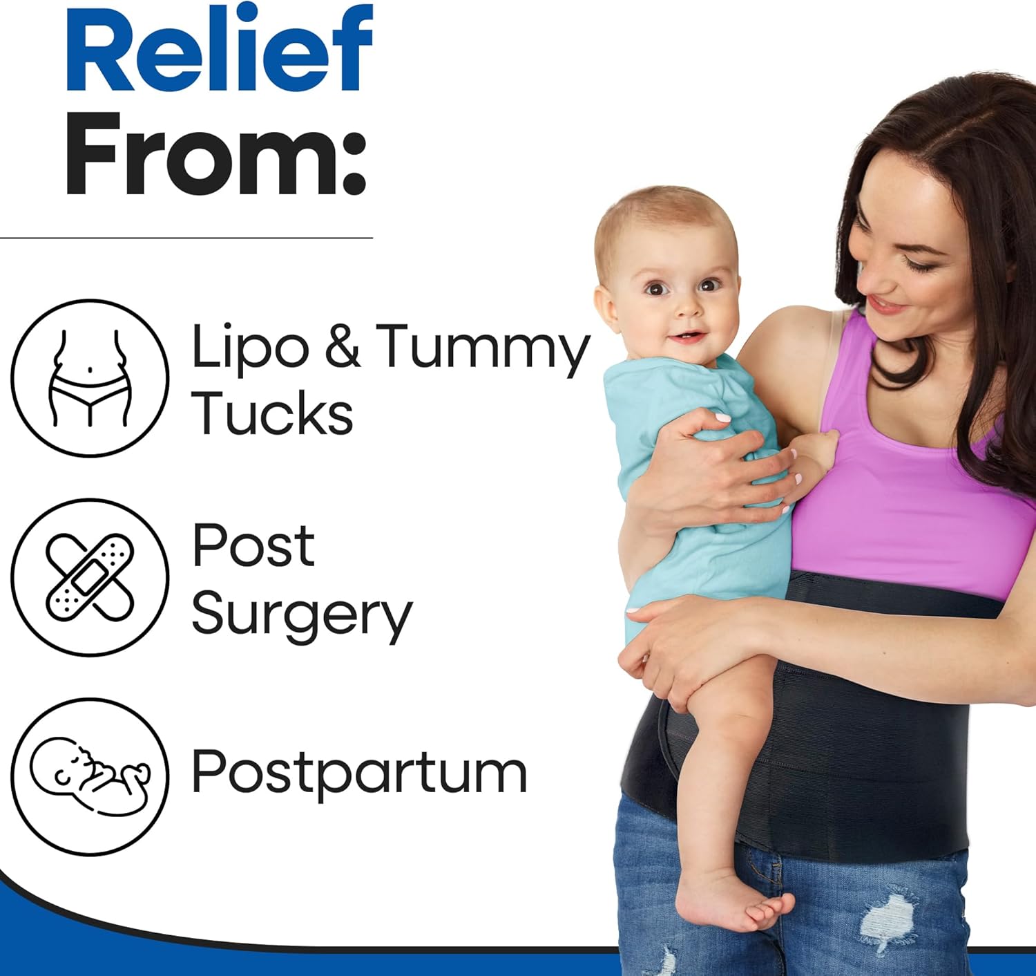 Armstrong America Post Surgery Abdominal Binder, Postpartum Belly Band Compression

