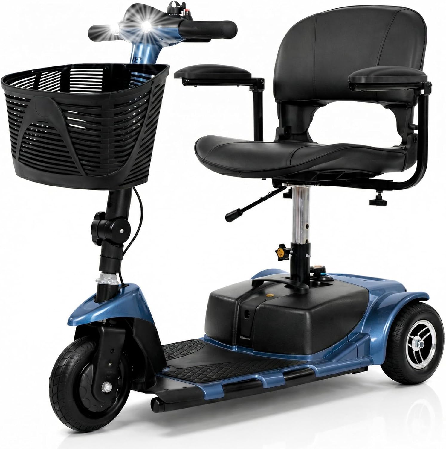 Vive 3-Wheel Electric Mobility Scooter for Adults, Folding Compact Travel Scooter

