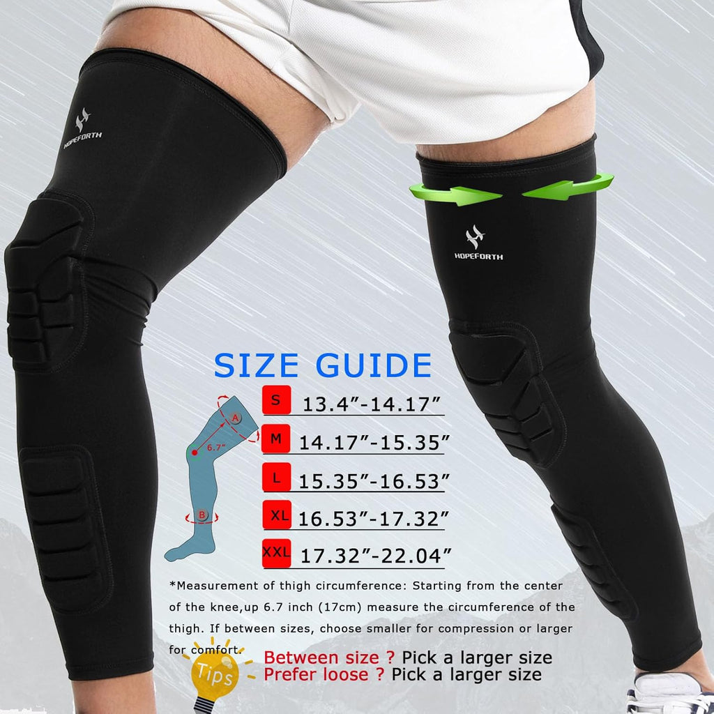 Compression Leg Sleeve with EVA Shin Protection, 2-Pack

