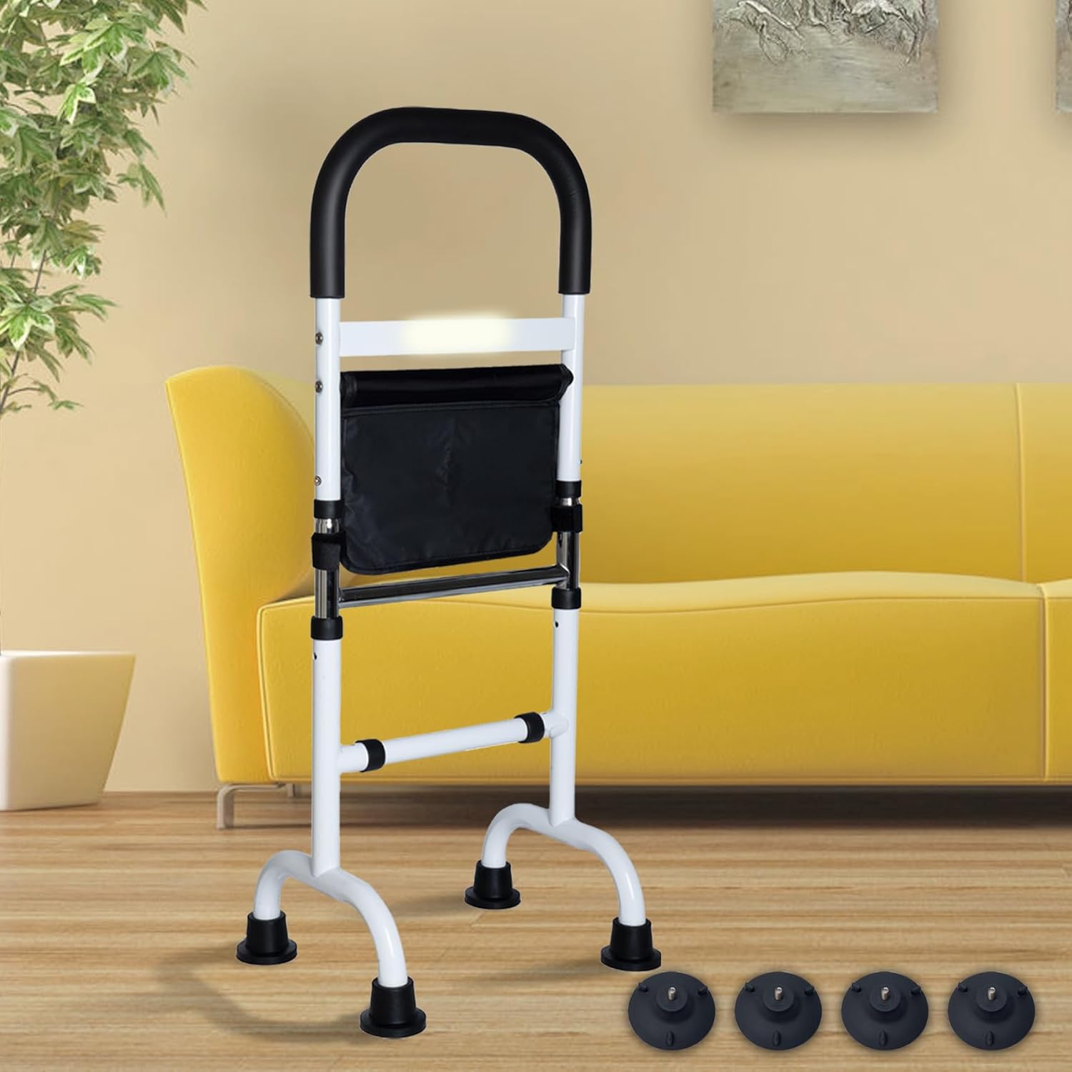 Adjustable Couch Stand Assist Aid with Night Light, Carbon Steel, Up to 300 lb

