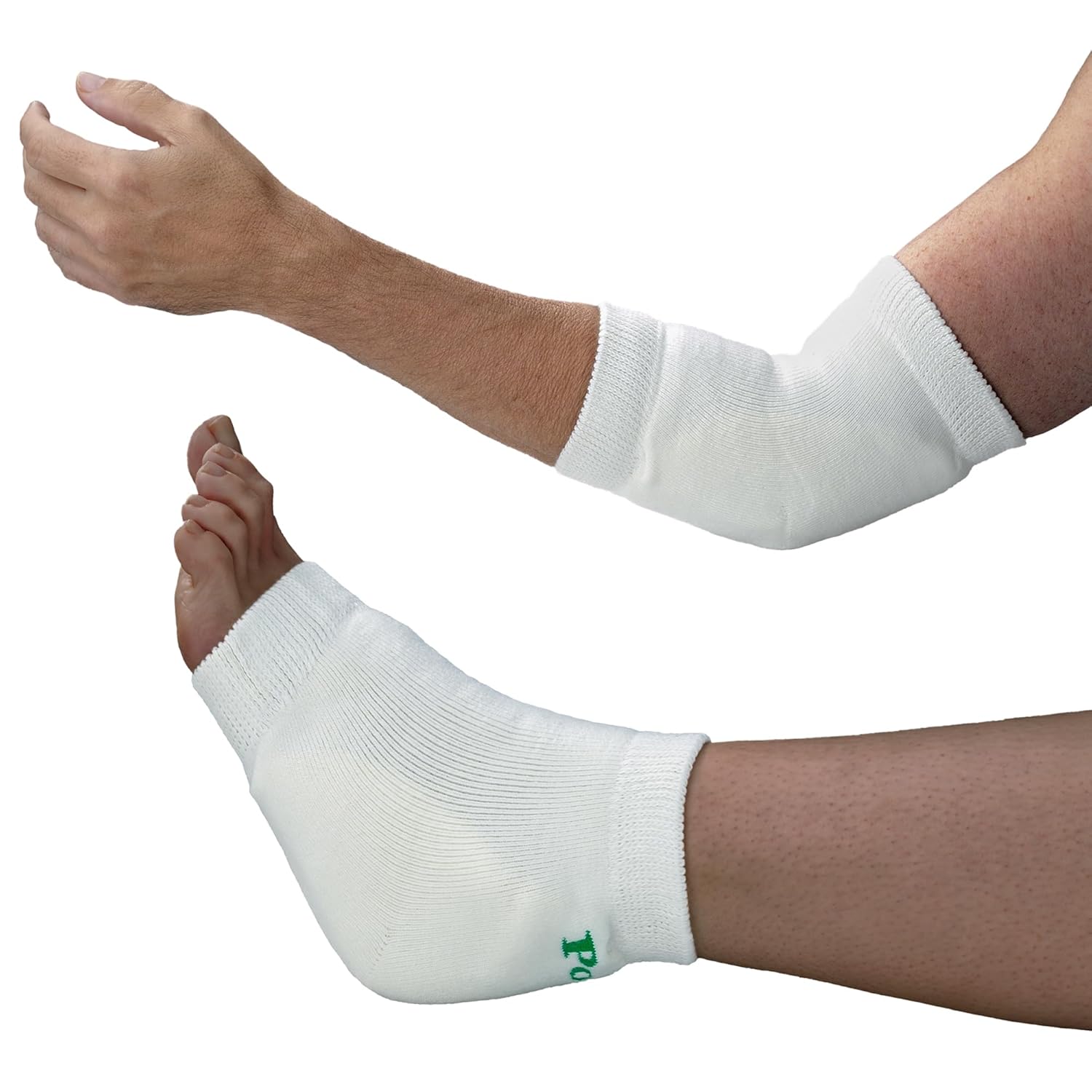 TIDI Posey Heel and Elbow Protectors with Foam Pads, Heel and Elbow, White

