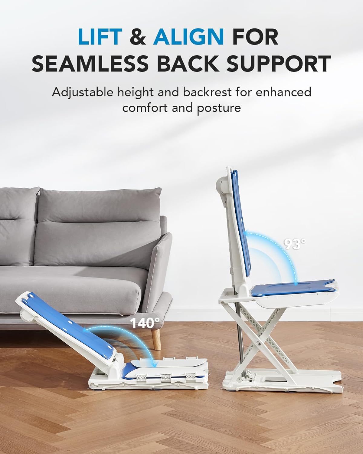 HUANUO 2-in-1 Electric Chair Lift for Elderly, Floor and Bath Lift


