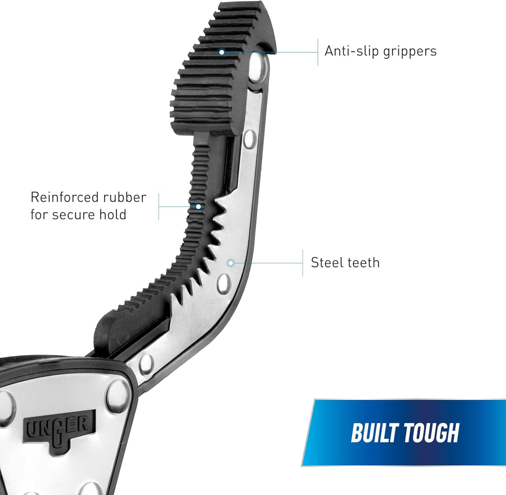 Unger Professional Rugged Reacher Grabber Tool with Rotating Head, Trash Picker

