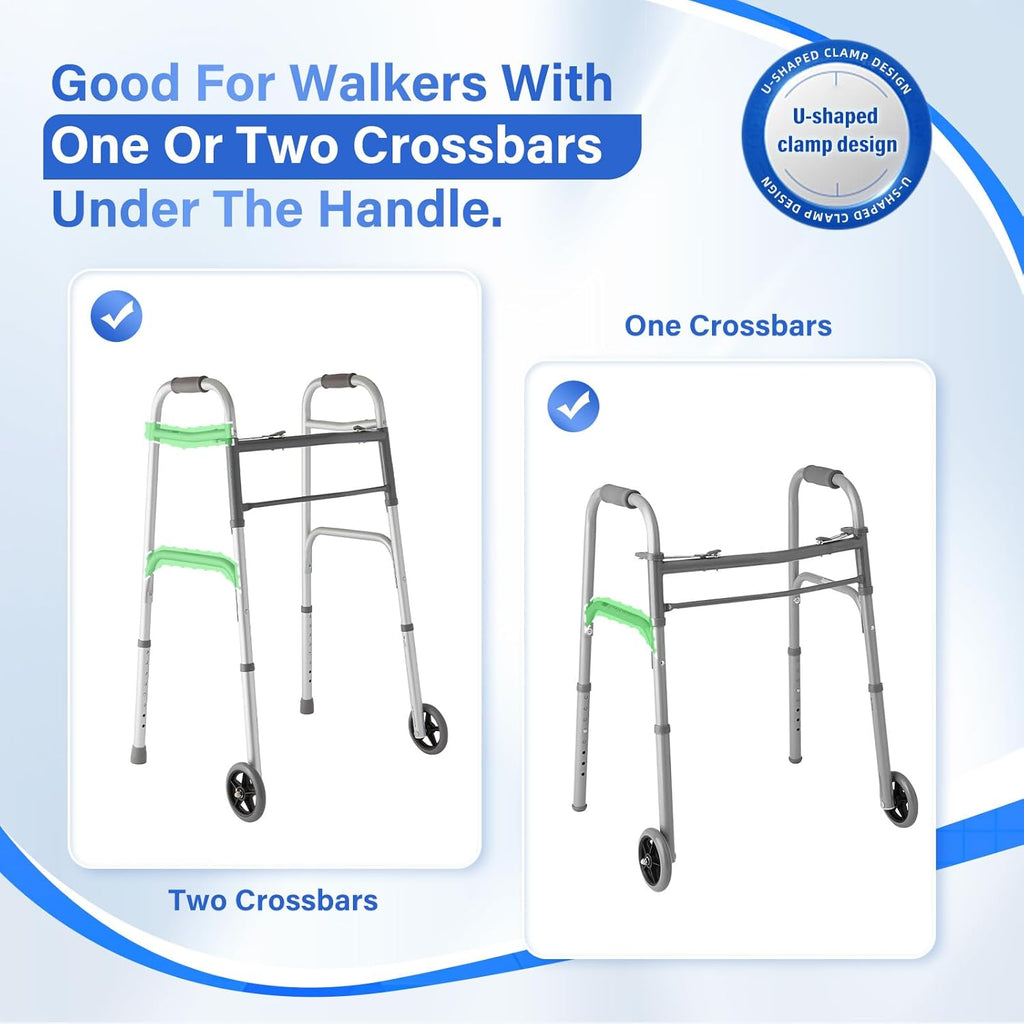 Walker Platform Attachment with Adjustable Padded Cuff and U-Shaped Clamp (Aluminum)

