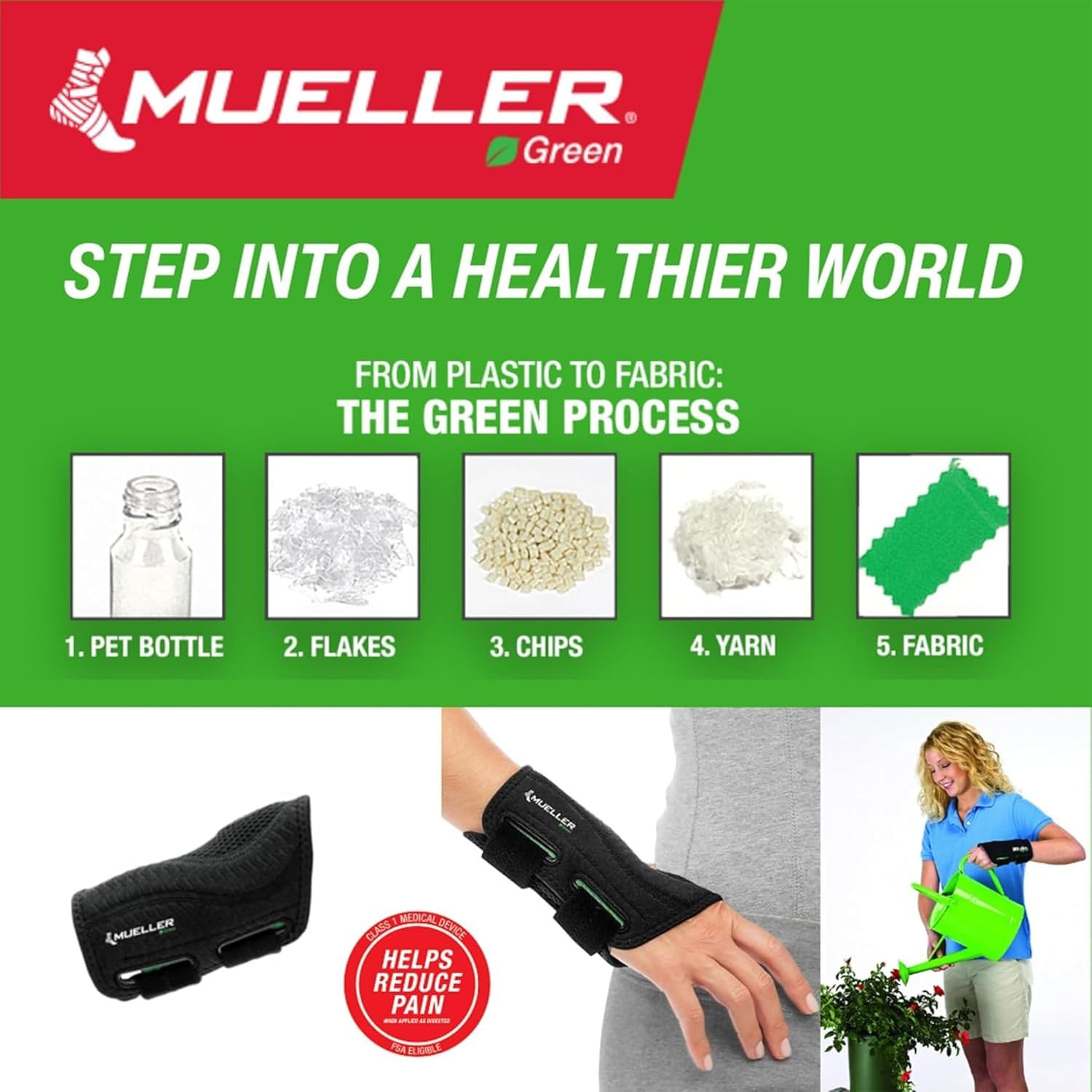 Mueller Sports Medicine Fitted Wrist Brace for Carpal Tunnel, Tendonitis, Arthritis

