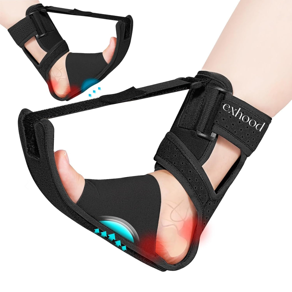 Plantar Fasciitis Night Splint Adjustable Straps Arch Cushion Foot Brace

